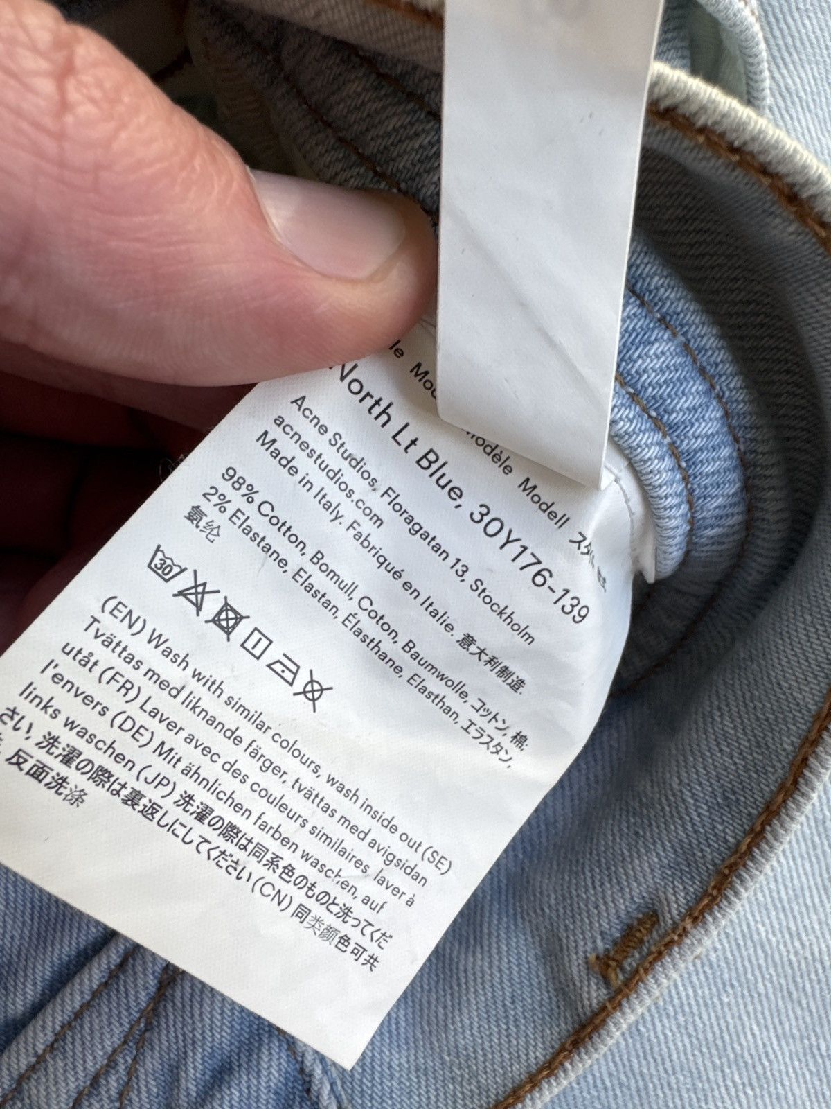 Acne Studios Acne Blå Kunst (32/32) Baby Blue Size US 32 / EU 48 - 3 Thumbnail
