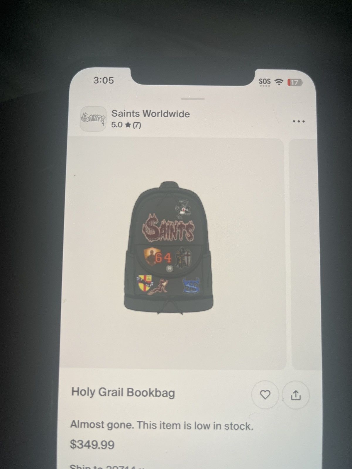Other Holy Grail Saints BookBag Size ONE SIZE - 2 Thumbnail