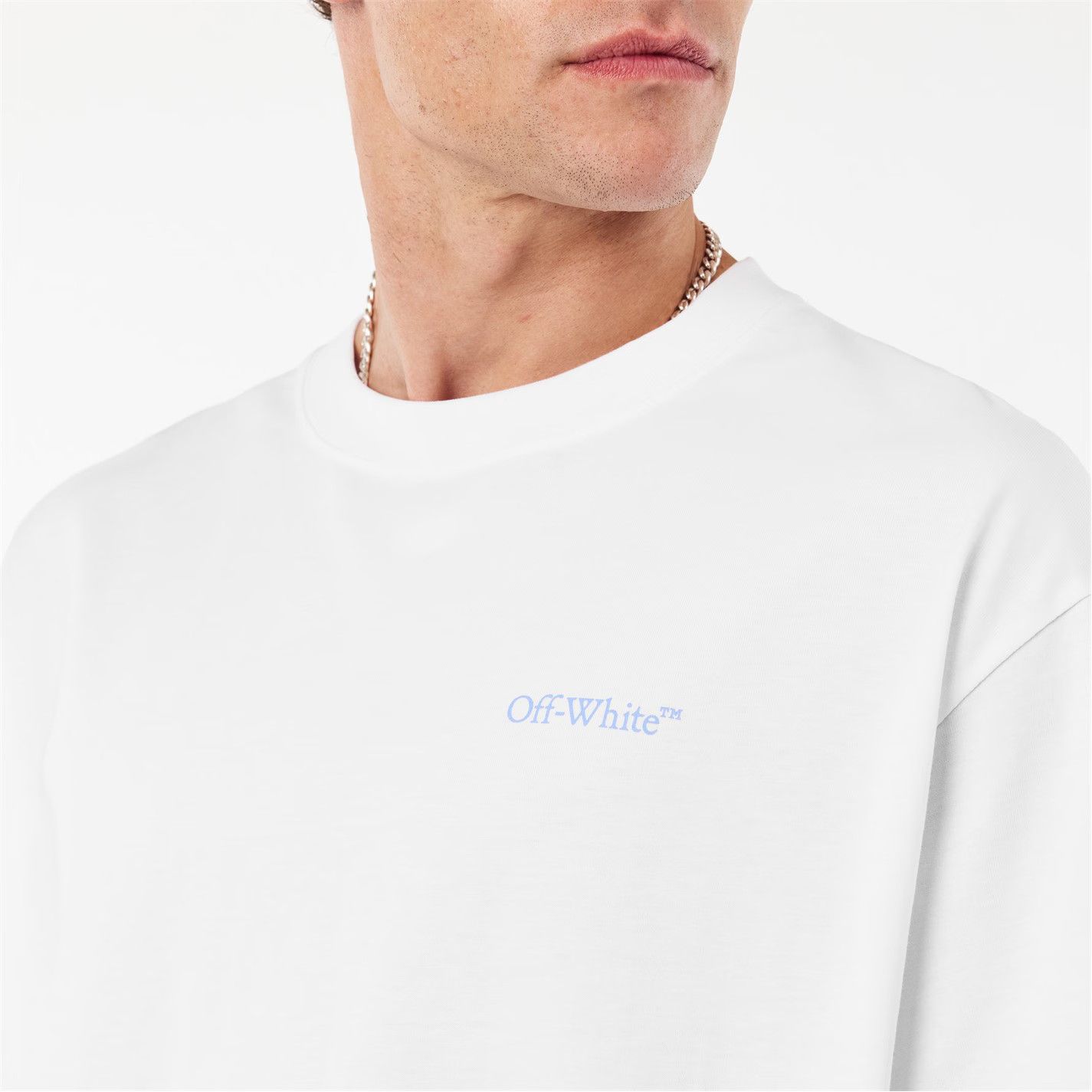 Off-White o1g2r1mq0226 Barber Skate T-Shirt In White Size US S / EU 44-46 / 1 - 5 Thumbnail
