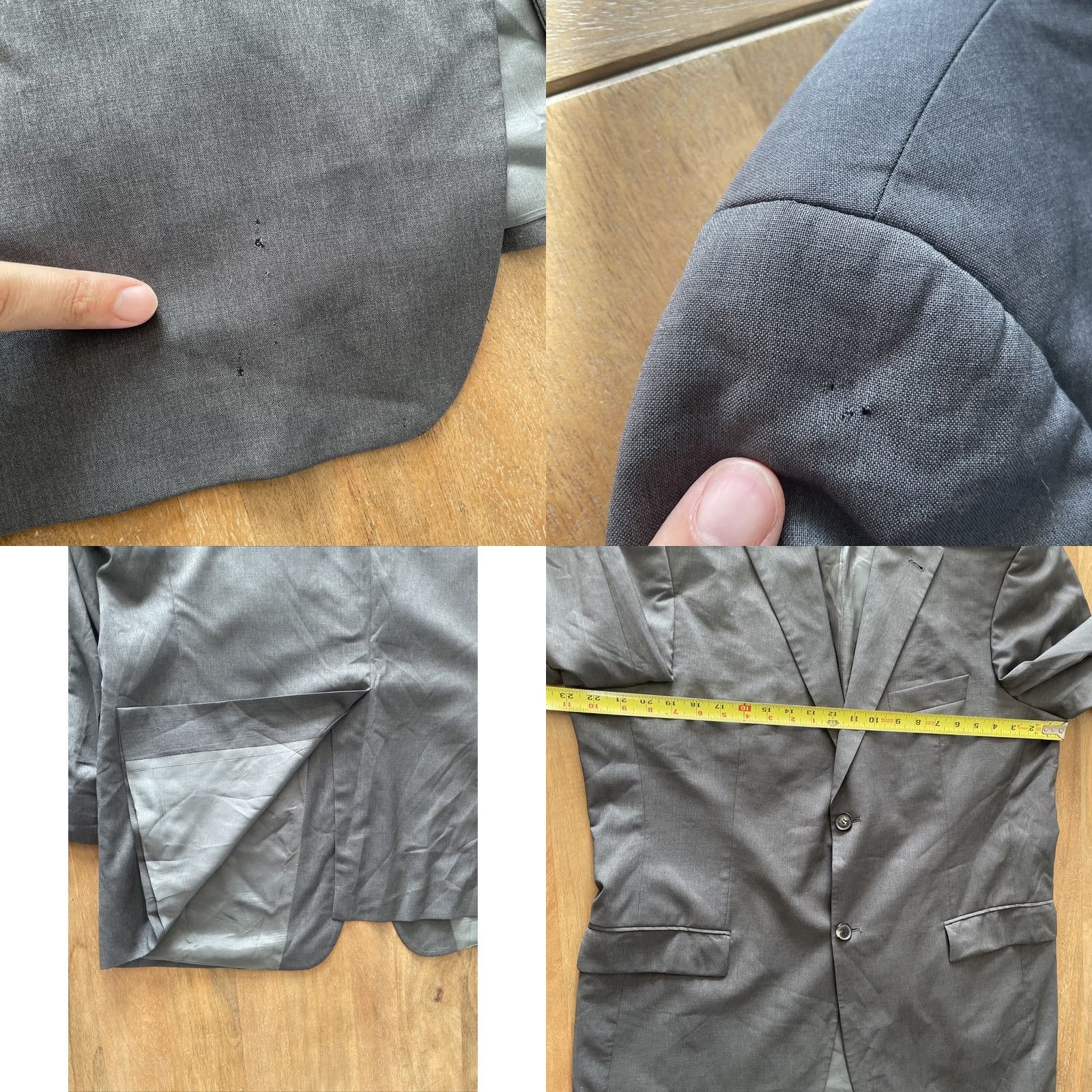 Hugo Boss VINTAGE HUGO BOSS Sport Jacket Coat Mens Gray Wool Blazer 44R Classic Designer Size 44R - 8 Thumbnail