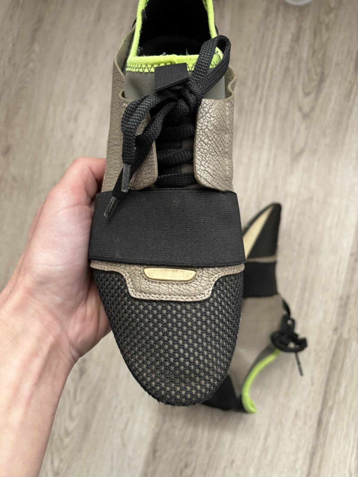 Balenciaga Balenciaga Tri Color Leather and Suede Race Runner Size 38 Size US 8 / IT 38 - 6 Thumbnail