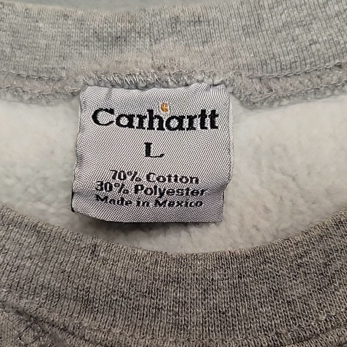 Carhartt VINTAGE Carhartt Sweatshirt Men L Gray Fleece Heavyweight Workwear Crewneck K124 HGY Size US L / EU 52-54 / 3 - 6 Thumbnail