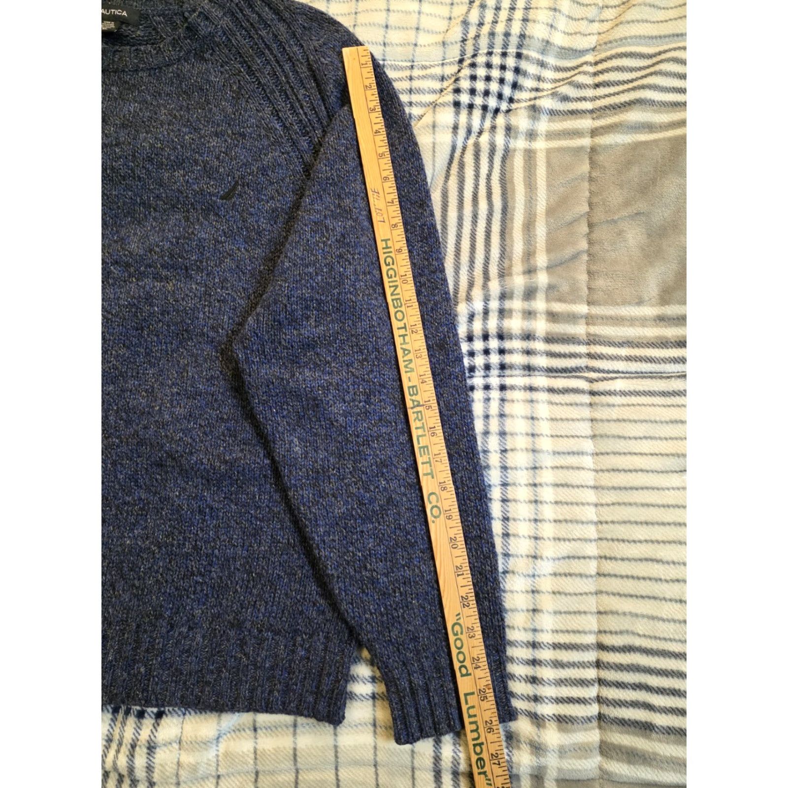 Nautica VINTAGE Nautica Sweater Crewneck Knit Wool & Cotton Blend Blue XL Men Regular Size XL Size US XL / EU 56 / 4 - 7 Thumbnail