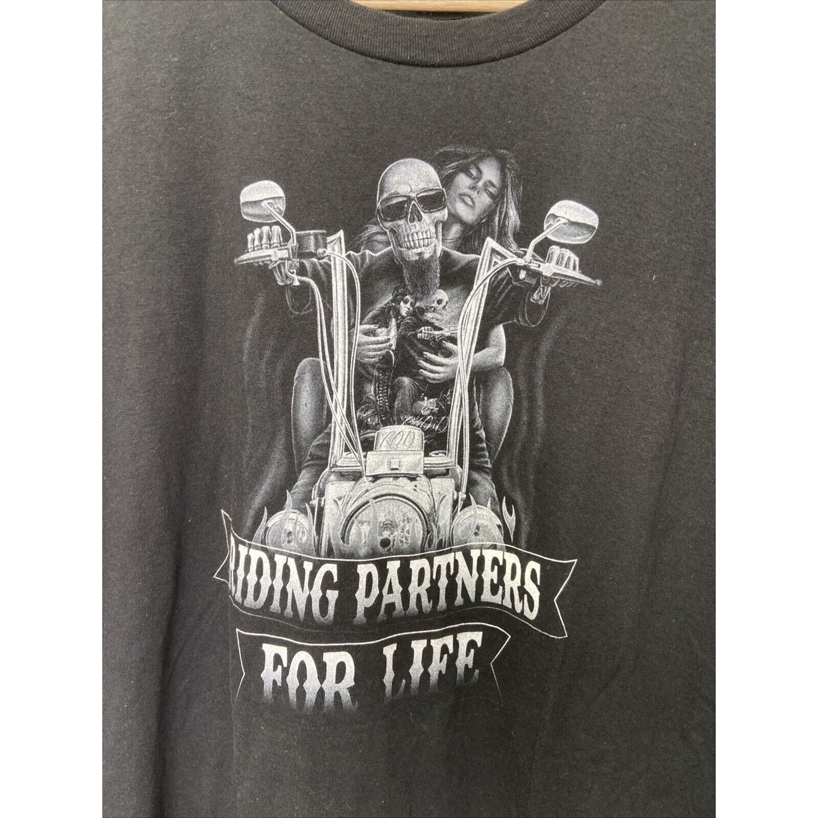 Vintage Riding Partners For Life Skull Print T-Shirt Size Large Size US L / EU 52-54 / 3 - 2 Thumbnail