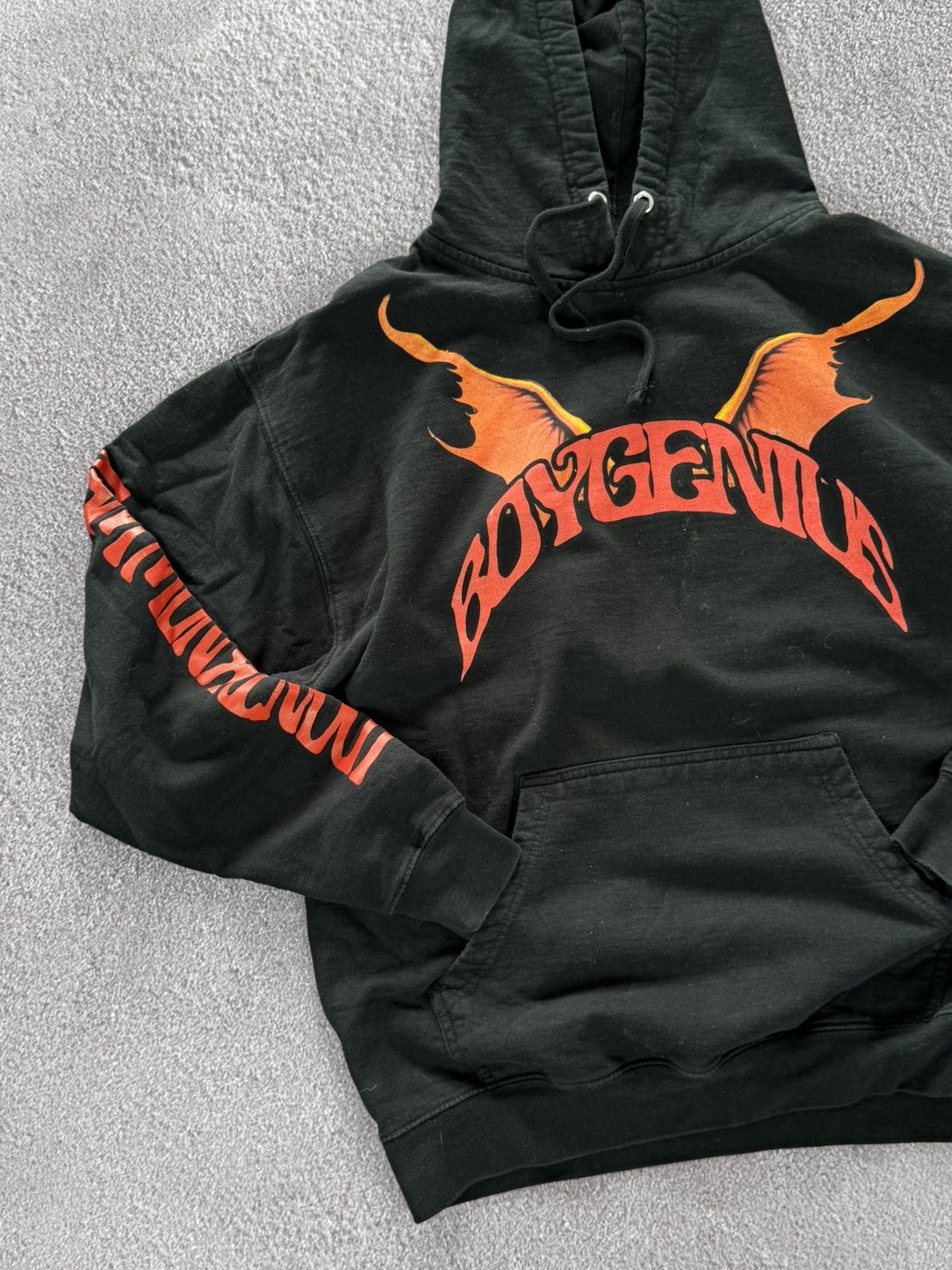 Vintage BoyGenius Demon Hoodie Tour Merch Large Concert Pullover Size US XL / EU 56 / 4 - 5 Thumbnail