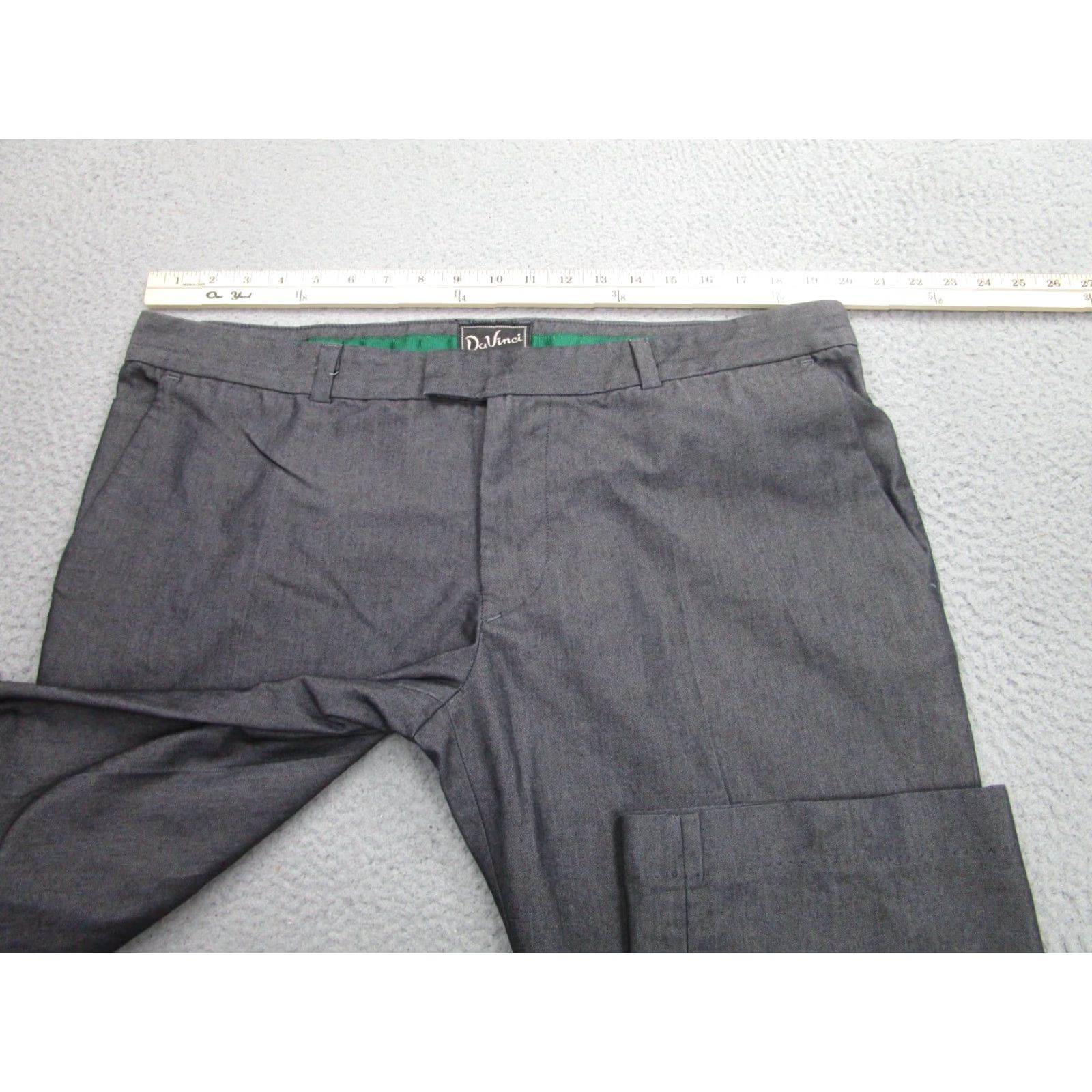 Vintage DaVinci Pants Mens 38x32 gray Straight Formal Rockabilly Vintage Preppy Golfer Size US 38 / EU 54 - 3 Thumbnail