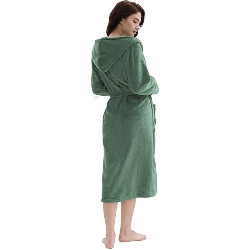 Other Amorbella Womens Fleece Winter Bathrobe Plush Long Robe Warm Size M / US 6-8 / IT 42-44 - 6 Thumbnail
