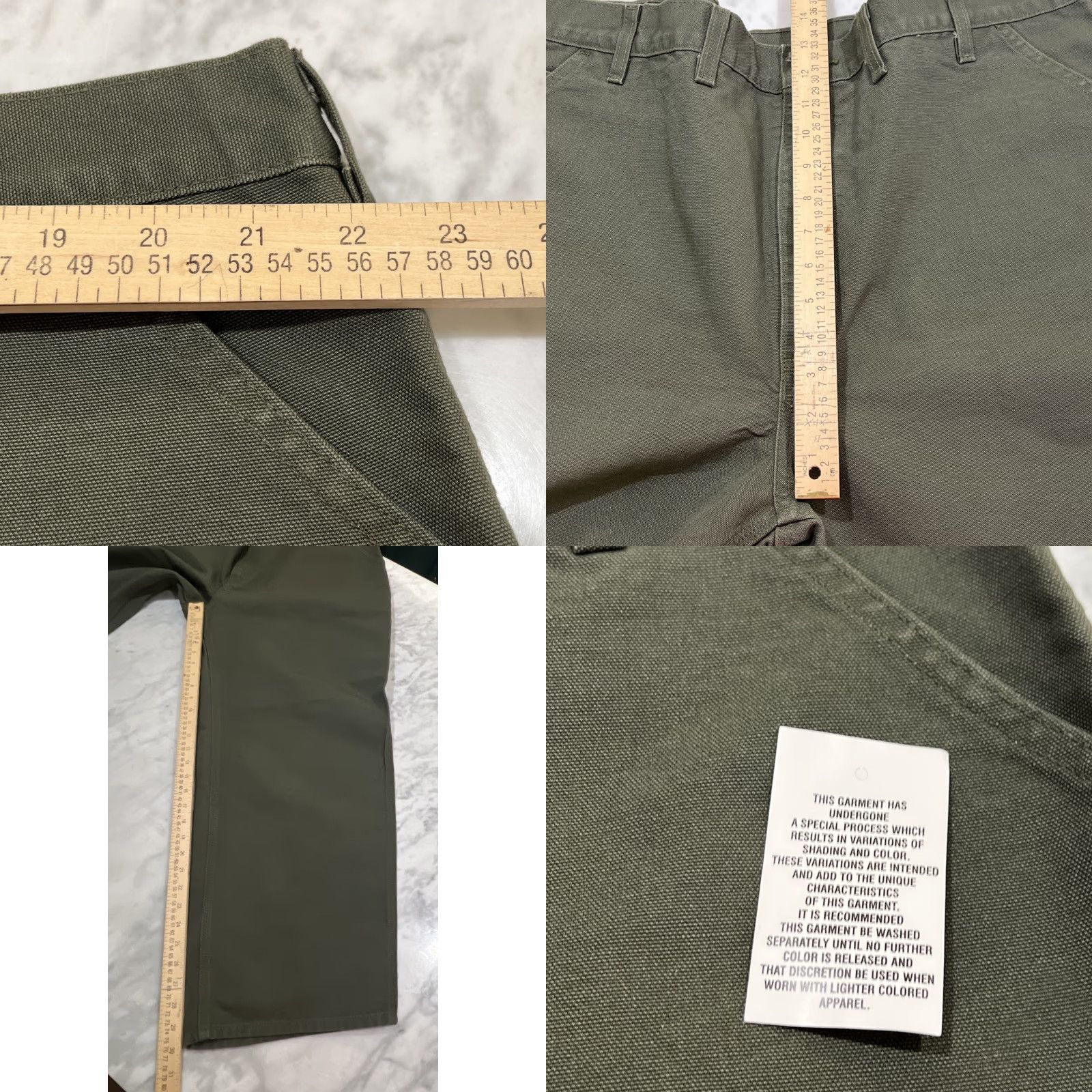 Carhartt Carhartt Jeans Men 44x30 Green Denim Dungaree Carhartt Straight 5-Pocket Regular Belt Loops Mid Rise Comfort Easy Care Jeans Mens Size US 44 / EU 60 - 8 Thumbnail
