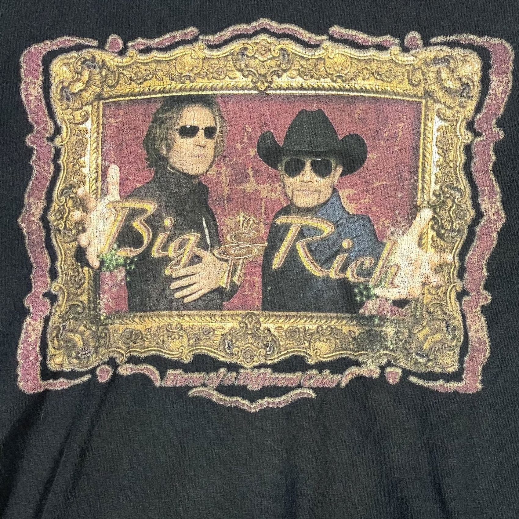 Gildan VINTAGE Big and Rich Shirt Mens XL Black Graphic Tee Gildan Ultra Cotton Size US XL / EU 56 / 4 - 3 Thumbnail