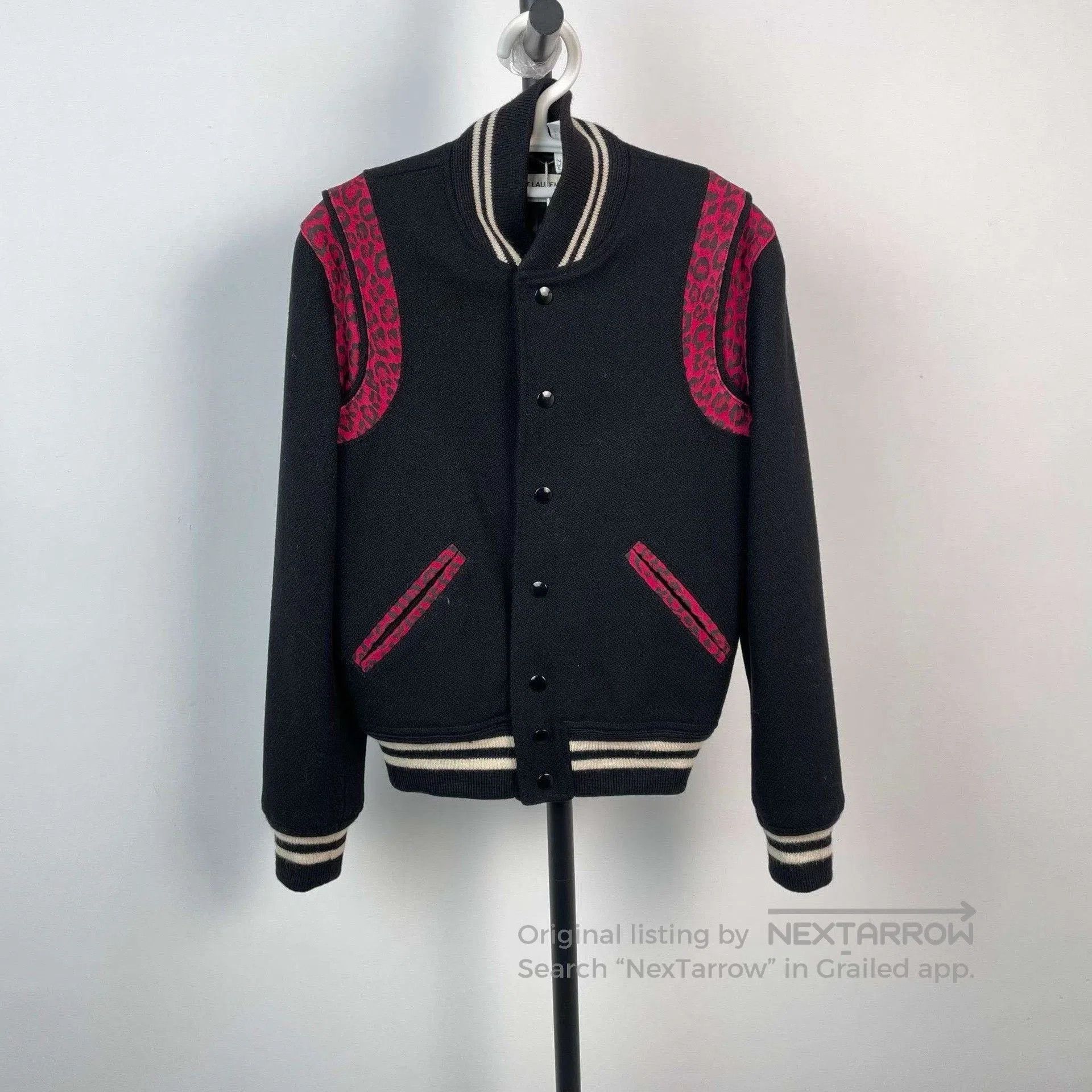 Saint Laurent Paris Saint Laurent Black Baseball Jacket. Size M / US 6-8 / IT 42-44 - 1 Thumbnail