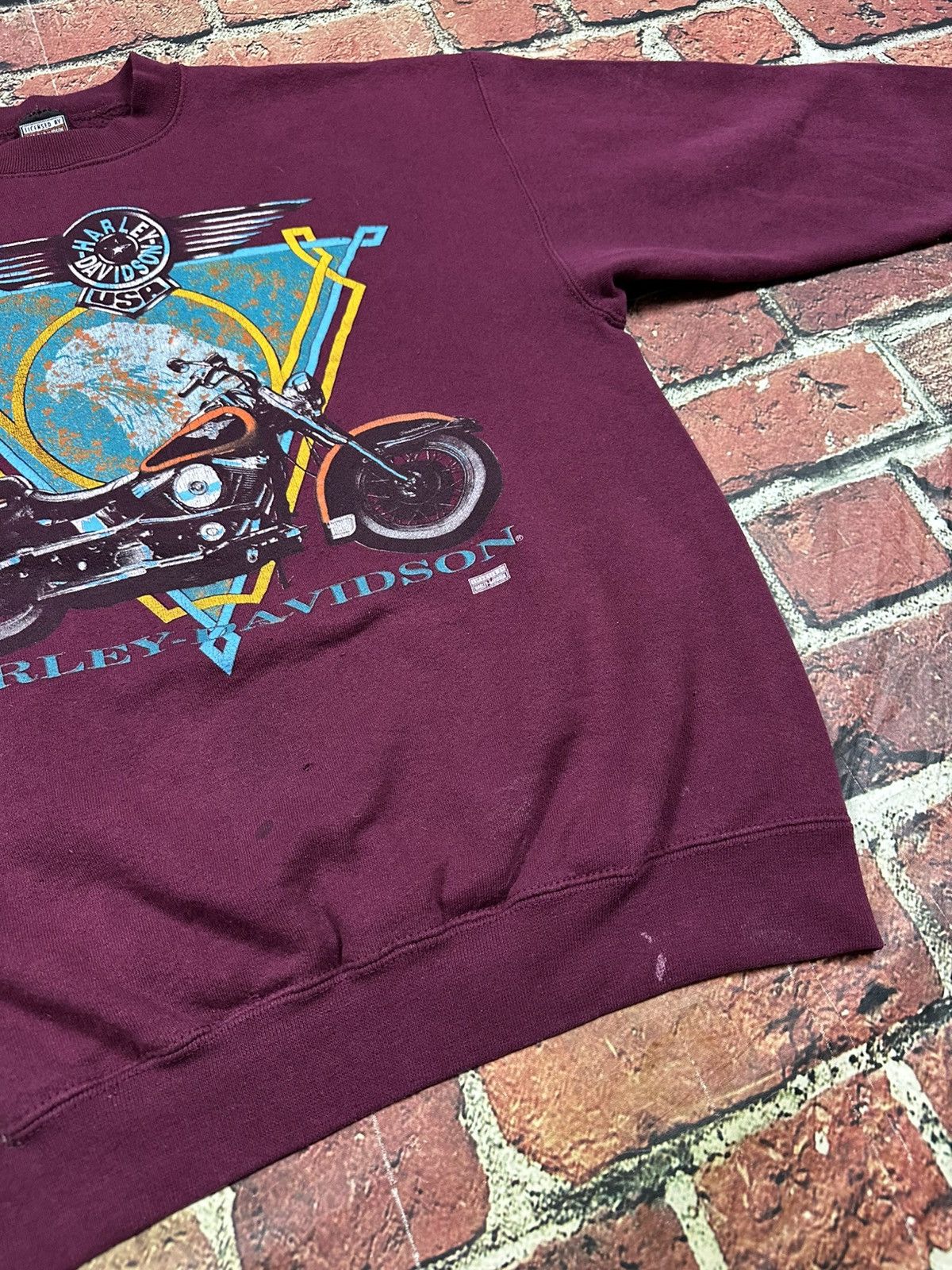 Harley Davidson Vintage Harley Davidson Crewneck Sweatshirt 90s Motorcycle Size US L / EU 52-54 / 3 - 8 Thumbnail