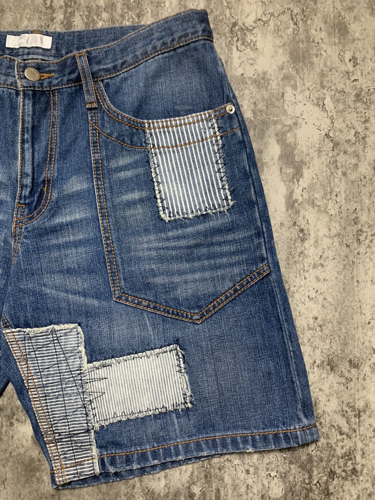 Issey Miyake Issey Miyake Ne Net Patch Work Jeans Short Kapital Style Size US 33 - 9 Thumbnail
