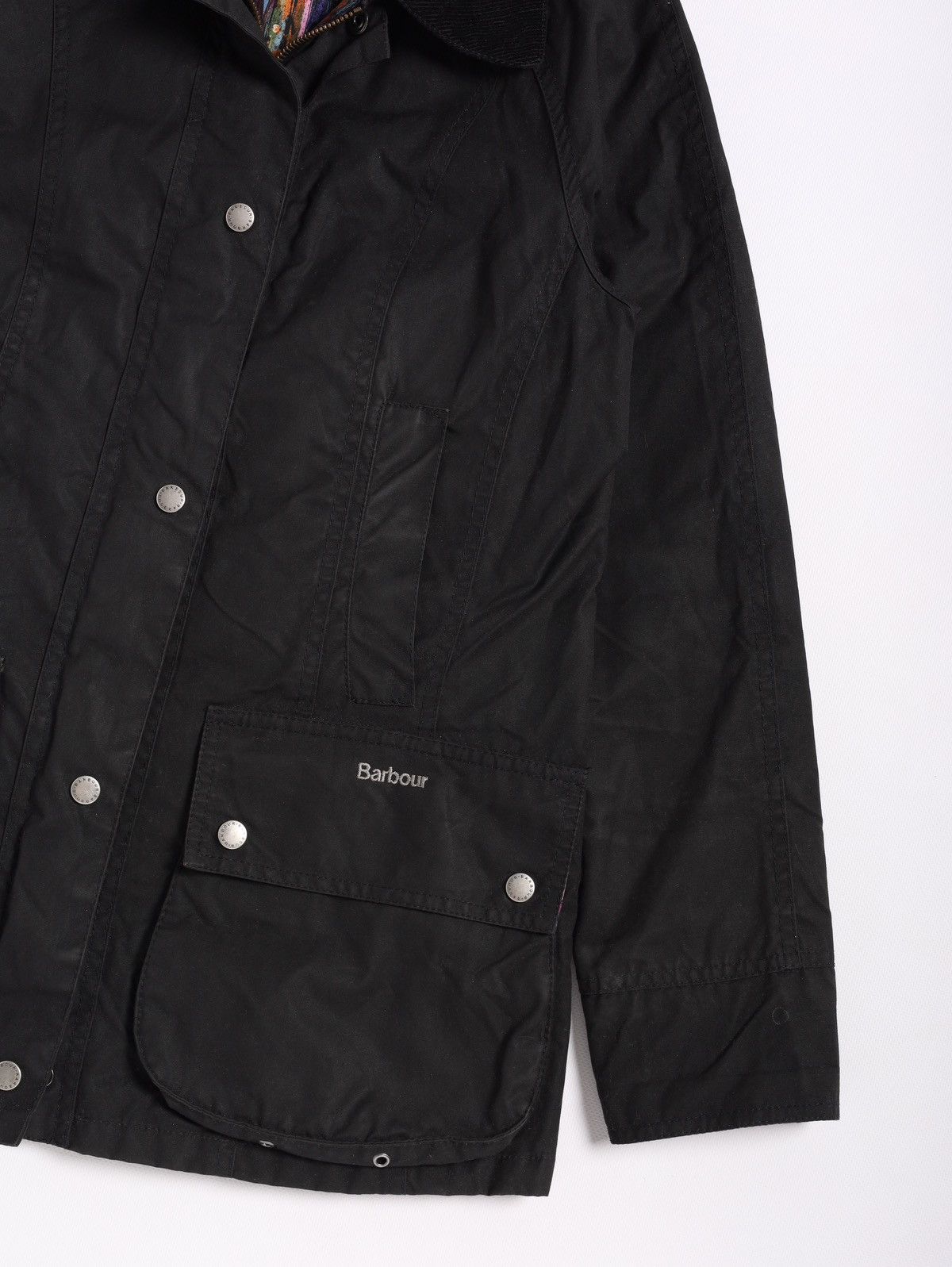 Barbour Barbour Wax Jacket Liberty Beadnell size 10 Womens Black Size M / US 6-8 / IT 42-44 - 2 Thumbnail