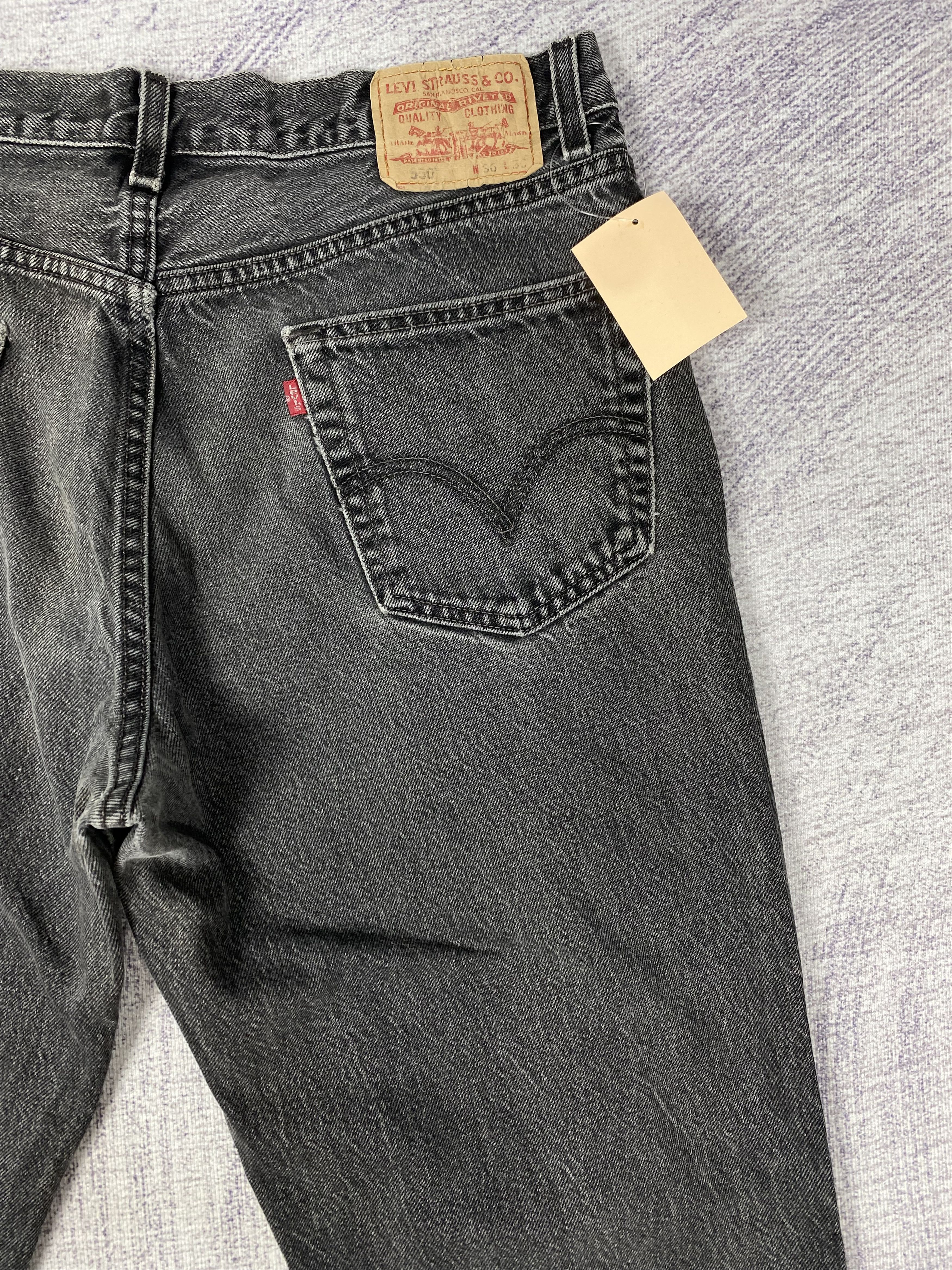 Levi's Vintage Levi's 550 Relaxed Fit Black Denim Jeans PT0482 Size US 36 / EU 52 - 10 Thumbnail