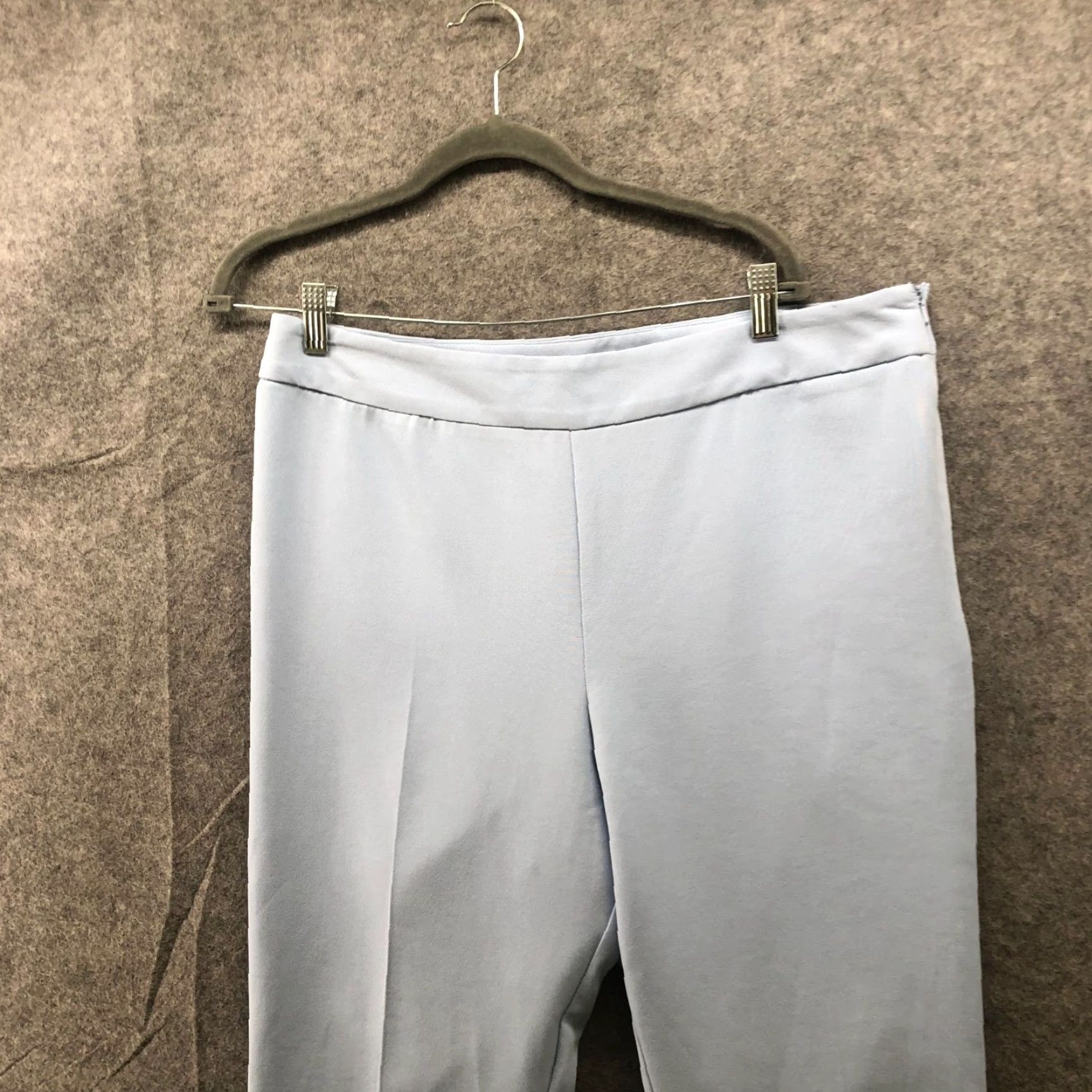 River Island River Island High Rise Flare Crop Dress Pants Womens 12 Light Blue Side Zip Dress Pants Women's 12 Blue Flared Crop Pant Array? Size 34" / US 12 / IT 48 - 3 Thumbnail