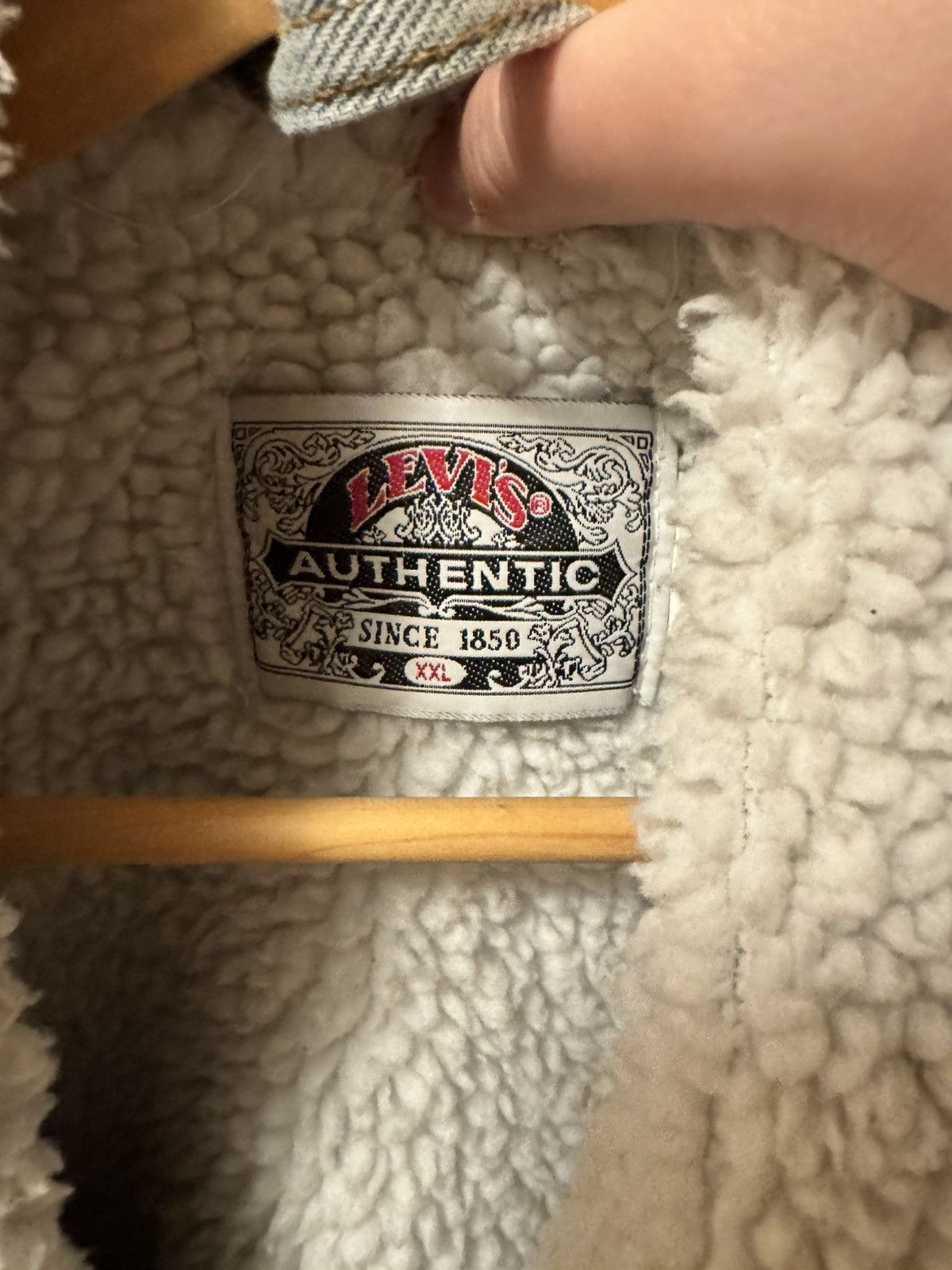 Rare Vintage Levi's Sherpa Lined Denim Jacket XXL