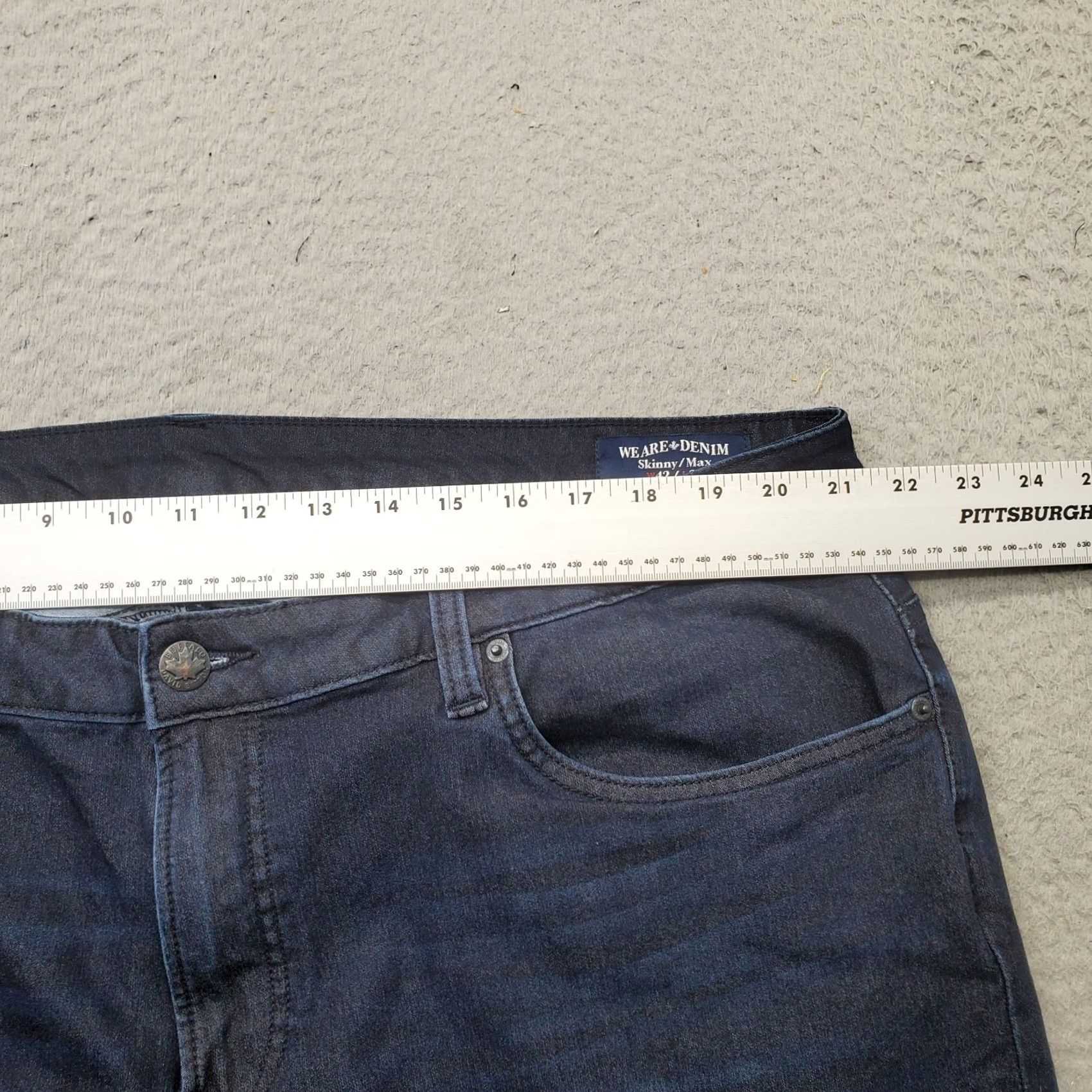 Vintage Buffalo Mens Jeans 42 Blue Denim Cotton Whiskered Skinny Leg 5-Pocket Regular Size 42 Men's Buffalo Denim Jeans Blue Skinny Regular Mens Size US 42 / EU 58 - 7 Thumbnail