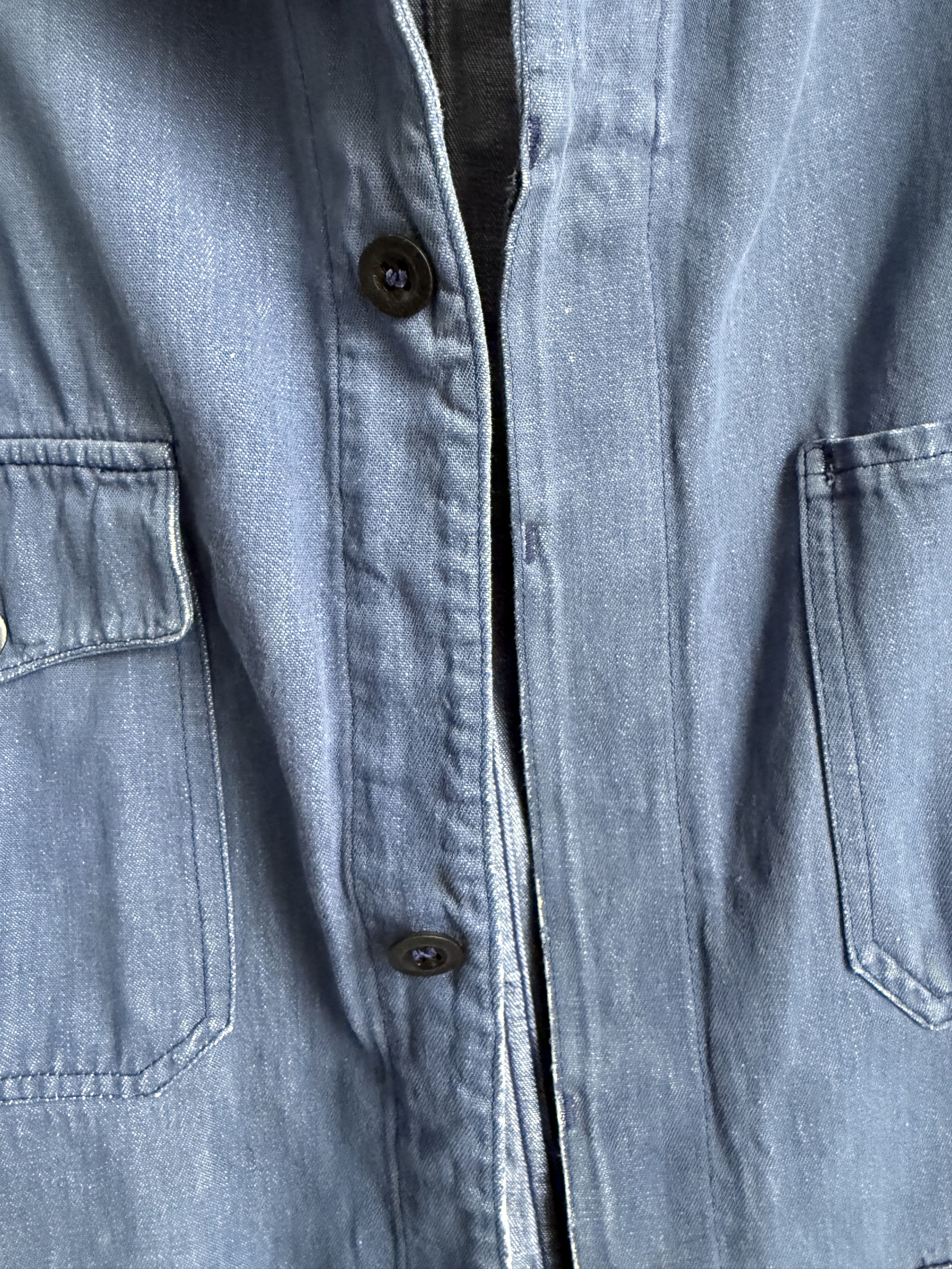 Vintage Vintage 80s French Work Denim Chore Jacket Size US M / EU 48-50 / 2 - 8 Thumbnail