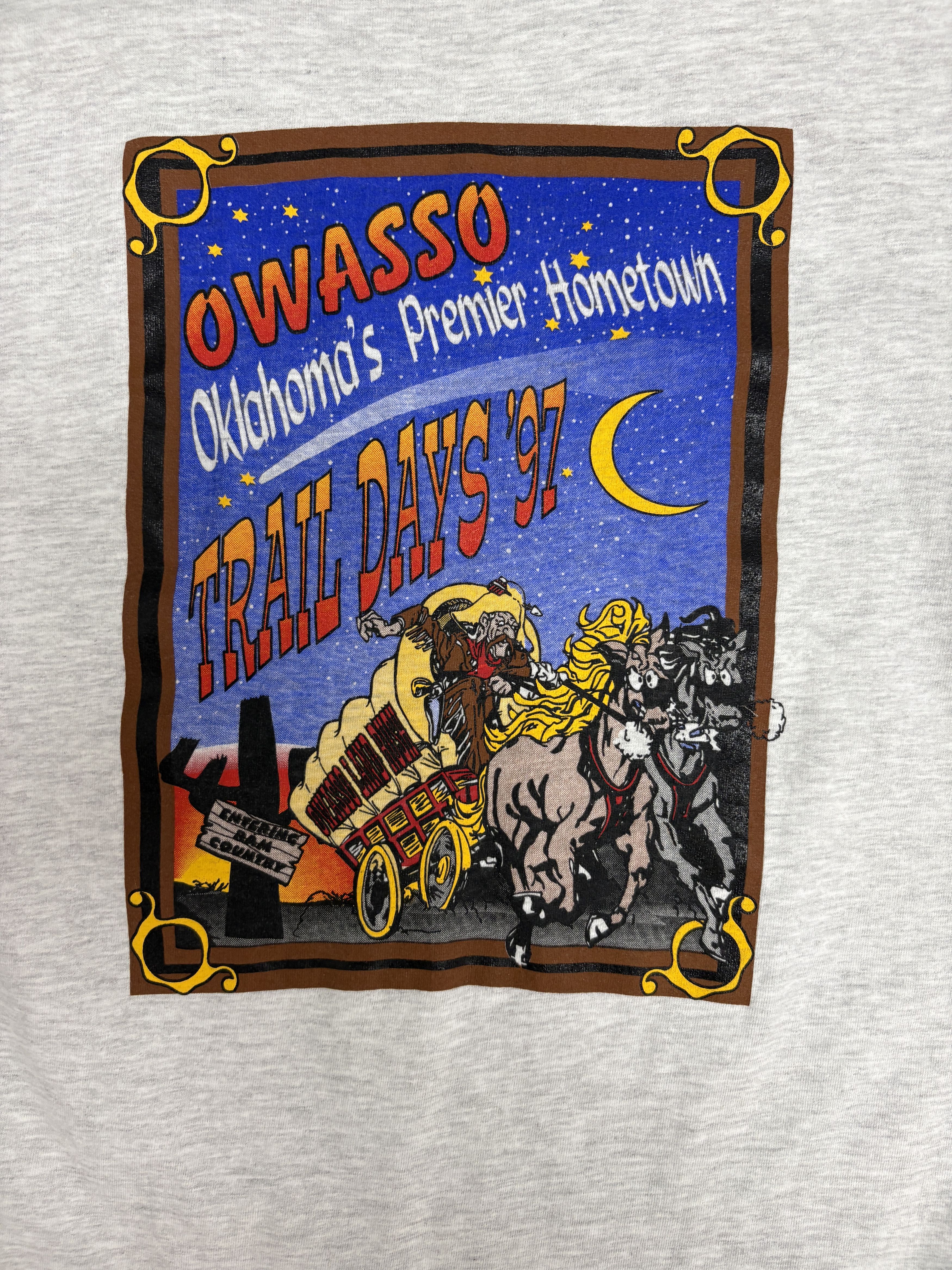 Vintage Owasso, Oklahoma Trail Days '97 Vintage Grey Tee Size US S / EU 44-46 / 1 - 2 Thumbnail