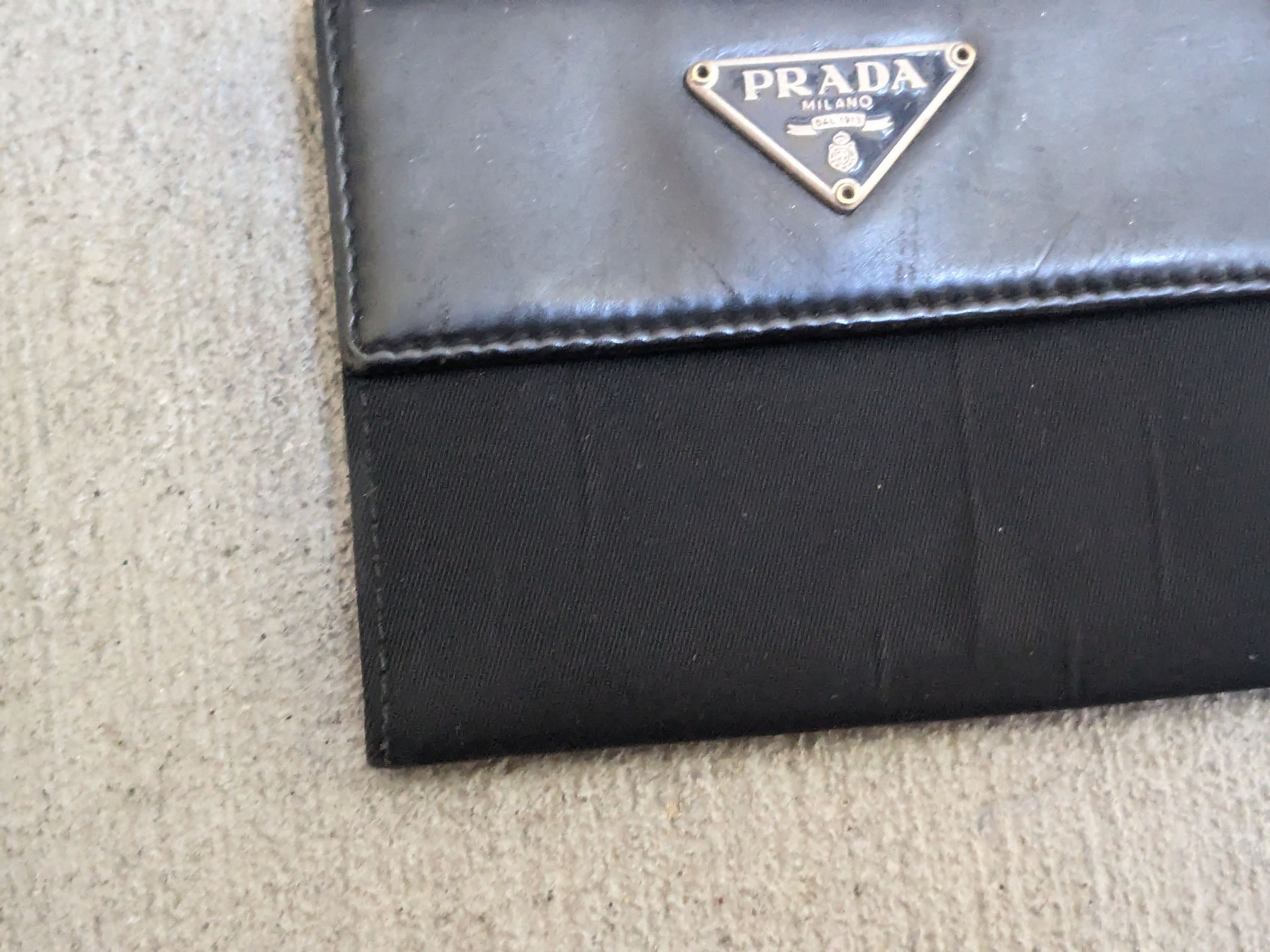Prada Prada Wallet Black Nylon Leather Bifold Cardholder Italy Y2K Size ONE SIZE - 6 Thumbnail