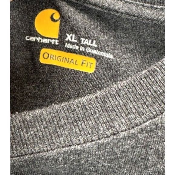 Carhartt VINTAGE Carhartt Shirt Mens XLT Tall Black Original Fit T-Shirt Work Long Sleeve Pocket Size US XL / EU 56 / 4 - 4 Thumbnail