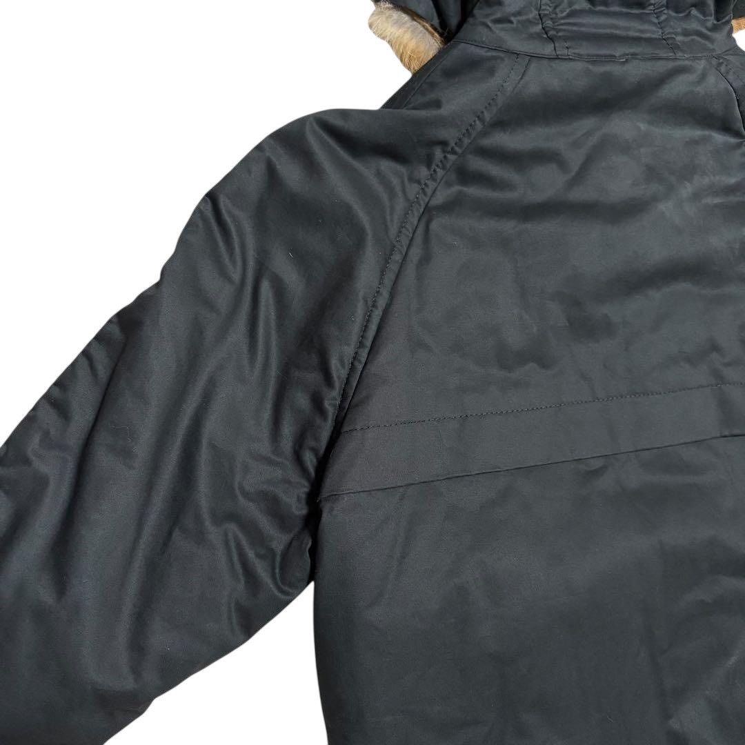 PPFM PPFM Rabbit Fur Hooded Coat Black Cotton Long Jacket Size US L / EU 52-54 / 3 - 4 Thumbnail