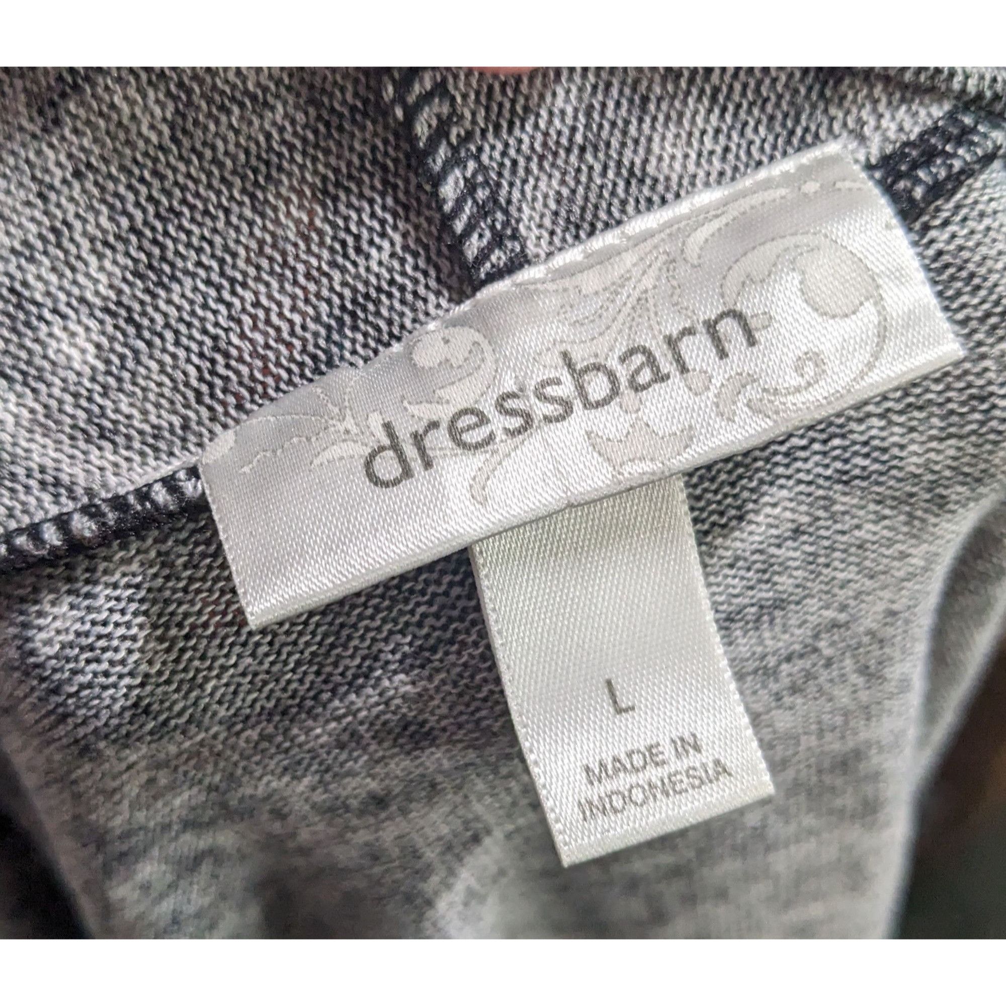 Other Dressbarn Black And Grey Abstract Print Cardigan Size L / US 10 / IT 46 - 5 Thumbnail