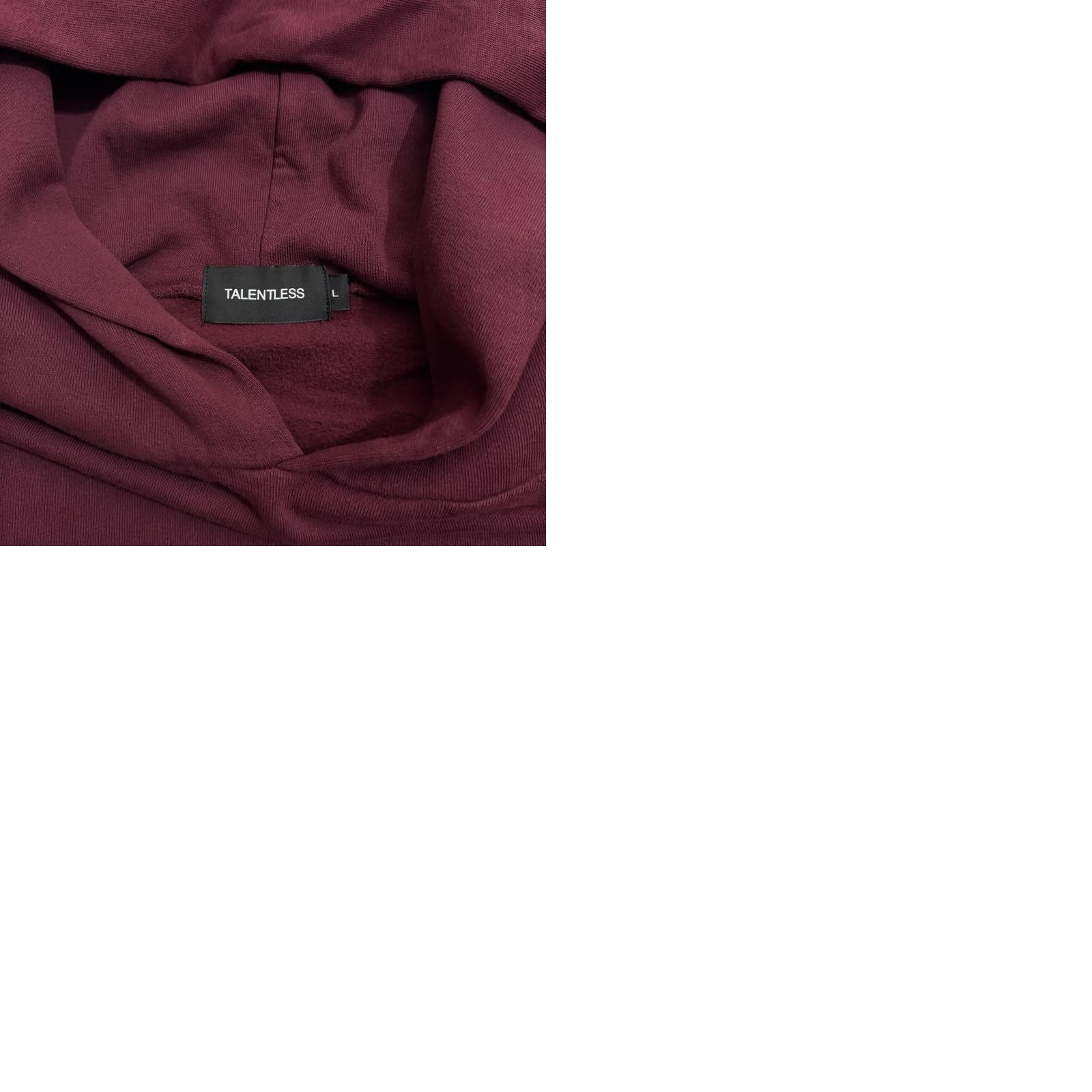 Talentless Talentless Hoodie Mens Large Burgundy Fleece Pullover Logo Pocket Crew Neck Winter Size US L / EU 52-54 / 3 - 10 Thumbnail