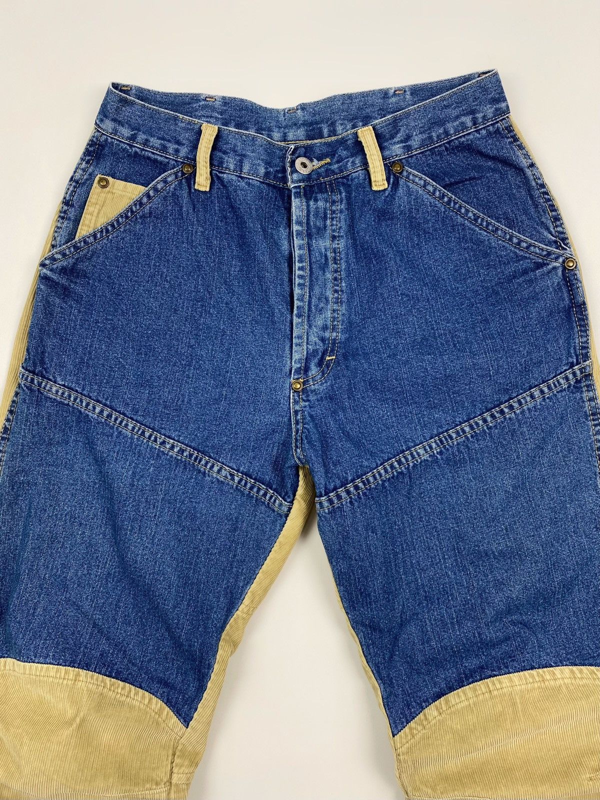 G-Star Y2K Vintage G-Star Elwood 3D Combined Denim & Corduroy Pants Size US 32 / EU 48 - 4 Thumbnail