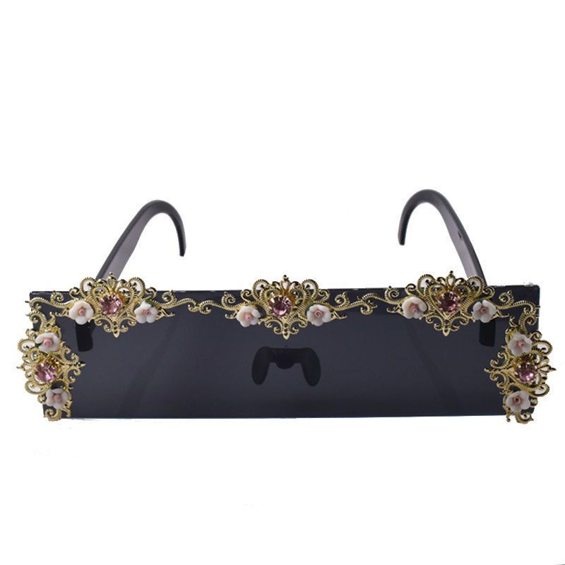 Electric Visual Hip-hop Street ins style custom avant-garde sunglasses Size ONE SIZE - 6 Thumbnail