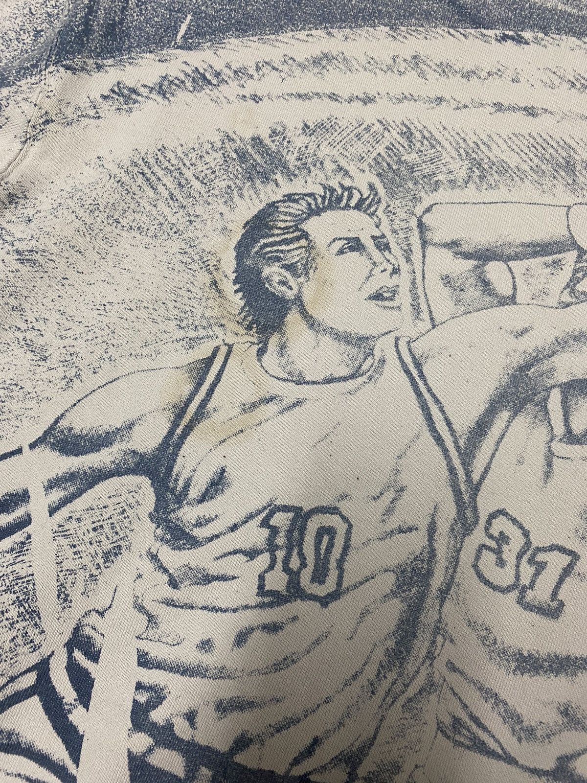 Vintage Vintage 90s Georgetown Hoyas Grail Basketball AOP Sweater XL Size US XL / EU 56 / 4 - 9 Thumbnail