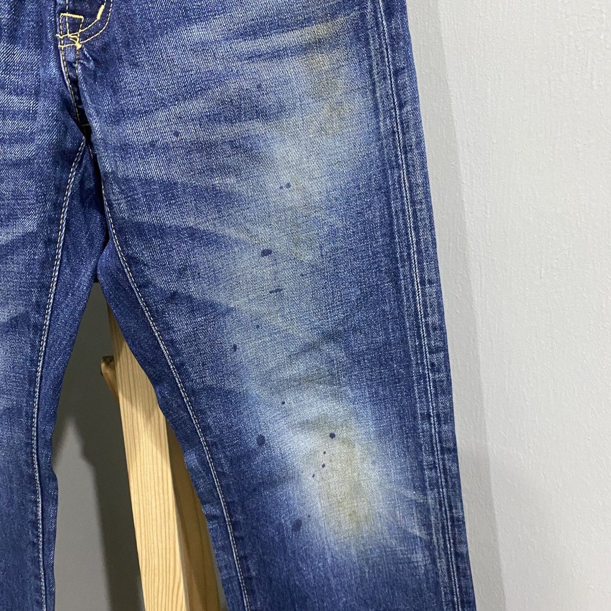 Journal Standard Vintage Journal Standard Japan Distressed Indigo Jeans Size US 30 / EU 46 - 7 Thumbnail