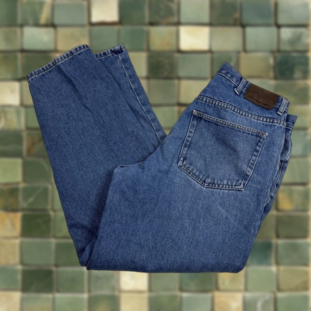 Calvin Klein Calvin Klein Jeans Blue Denim Easy Fit Straight Boot 36W Mens Jeans 36 Blue Denim Straight Boot 29in Inseam Size US 36 / EU 52 - 1 Thumbnail