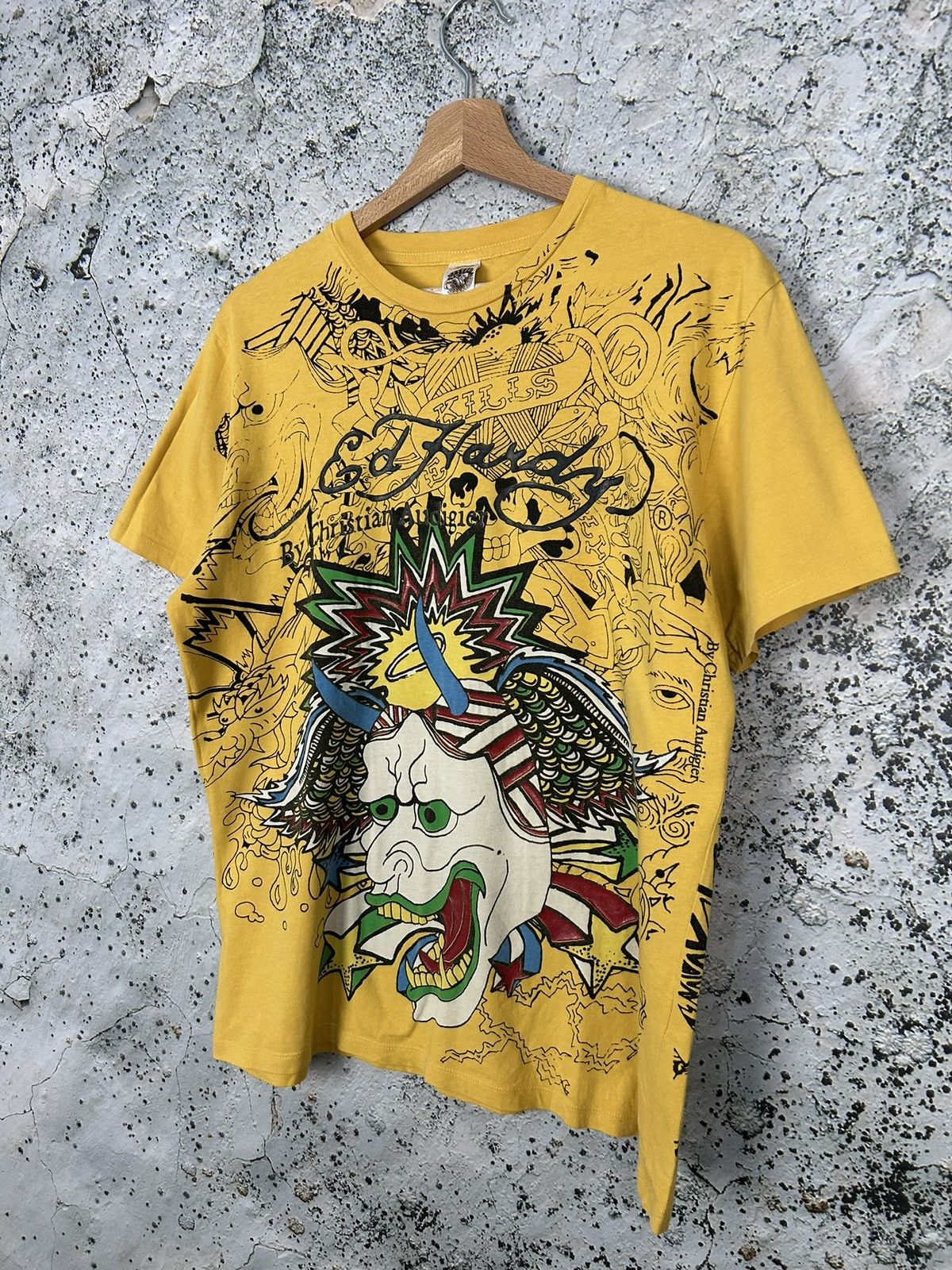 Ed Hardy Ed Hardy Y2K Avant Garde Graphic Tee Vintage Size US M / EU 48-50 / 2 - 2 Thumbnail