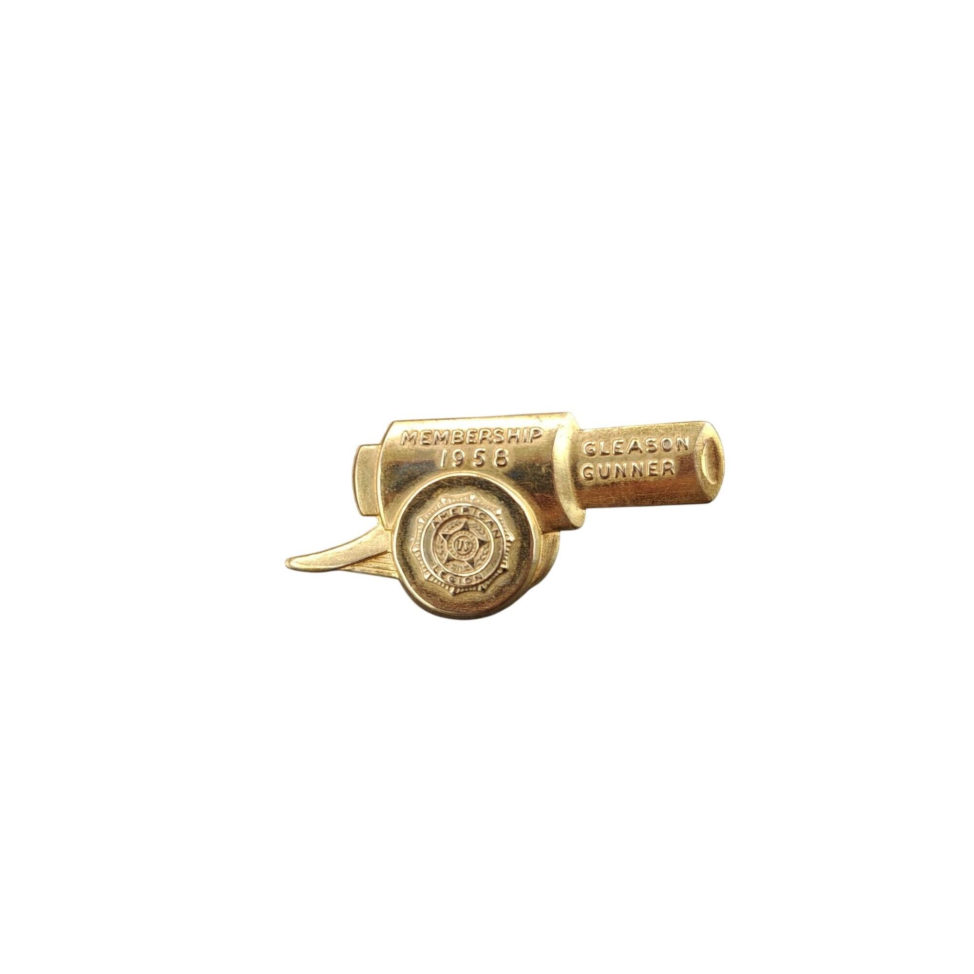 Other Vintage 1958 American Legion Membership Gleason Gunner Pin Size ONE SIZE - 2 Thumbnail