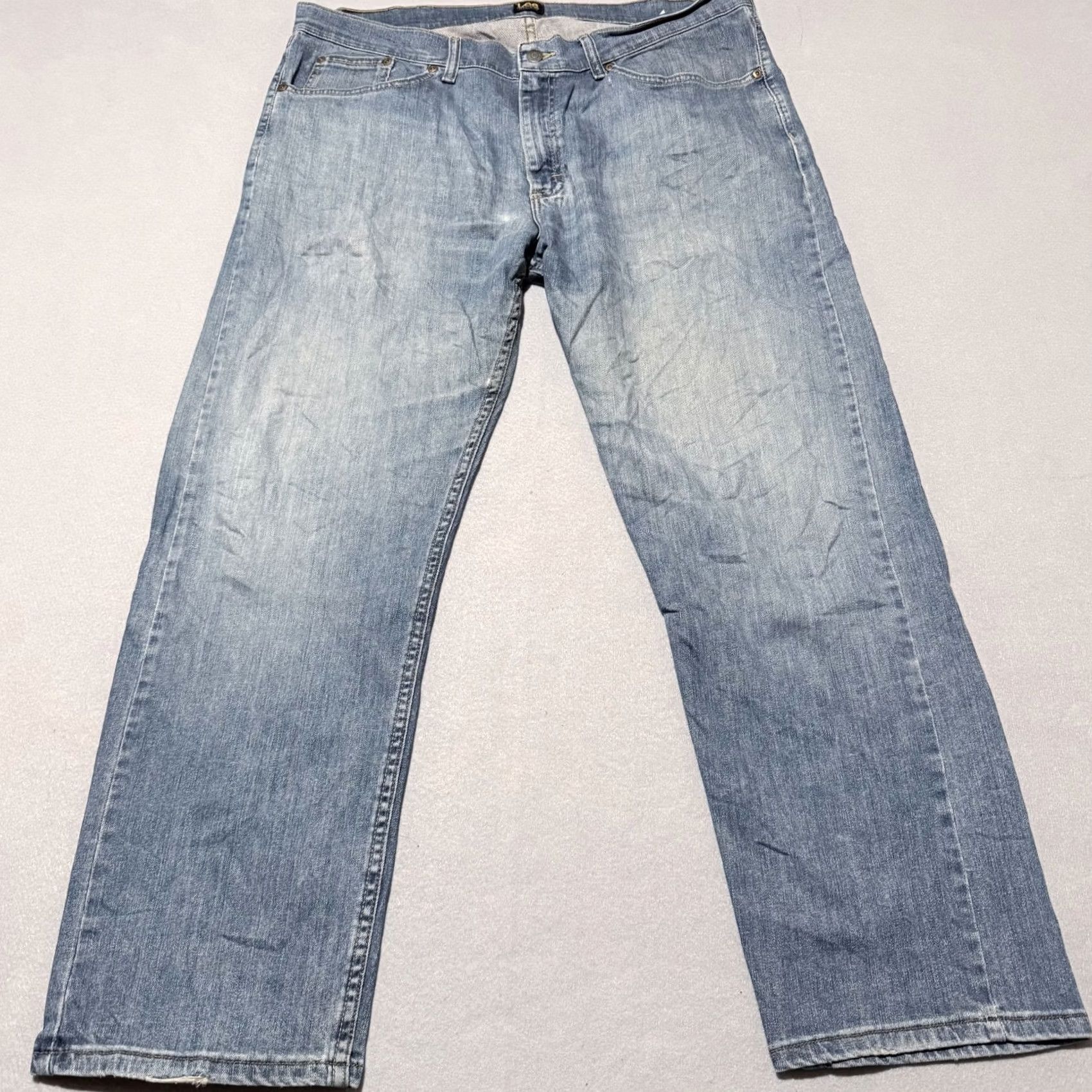 Lee Lee Jeans Men Blue Denim Stretch Mid Rise Classic Straight Zip Fly 38x30 Size US 38 / EU 54 - 2 Thumbnail
