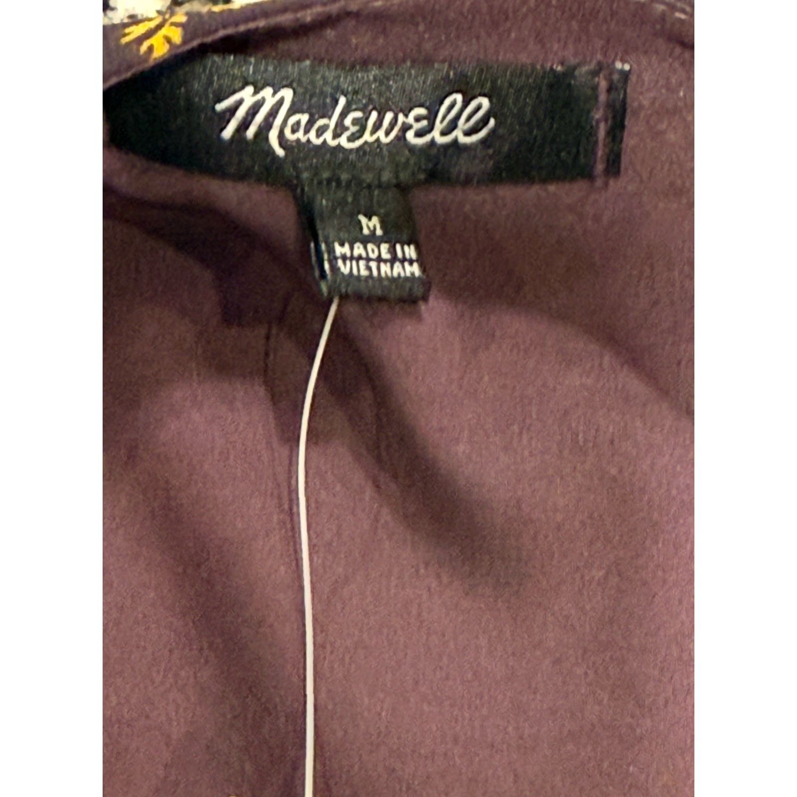 Madewell NWT Madewell Women's Vervain Ruffle Sleeve Wrap Dress Blooming Oasis Midi Purple M Womens Size M / US 6-8 / IT 42-44 - 7 Thumbnail