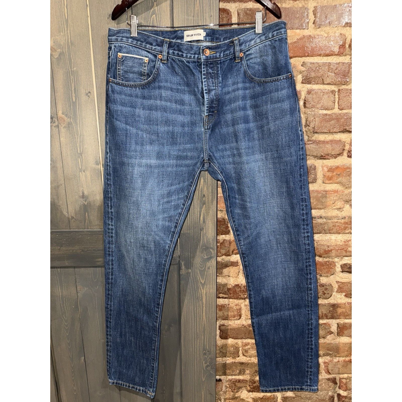 Taylor Stitch Taylor Stitch Selvedge Jeans Men's 36W 31L Straight Denim Size US 36 / EU 52 - 2 Thumbnail