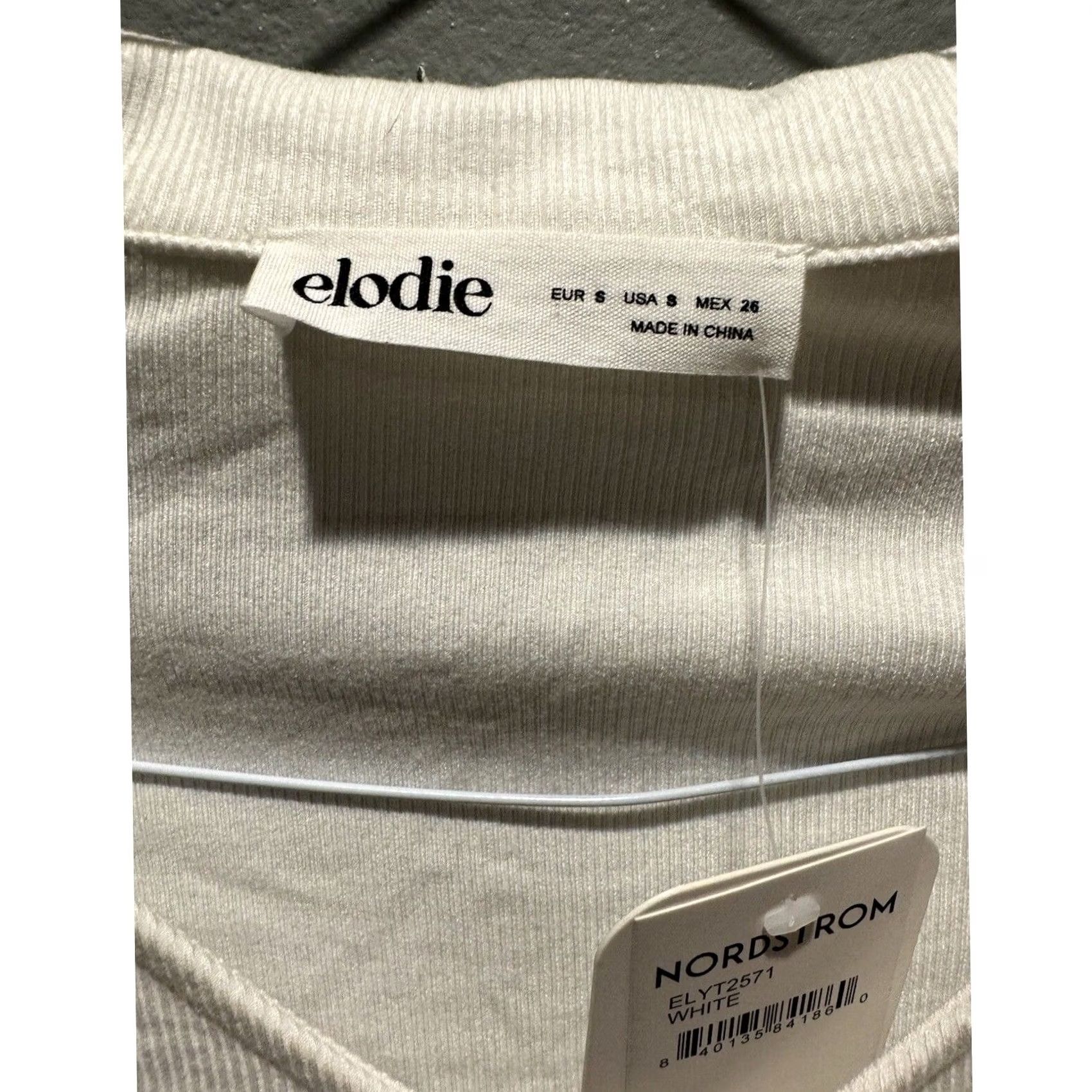 Vintage Elodie White Collared Long Sleeve Cinched Tie Crop Top Women’s S NWT Size S / US 4 / IT 40 - 2 Thumbnail