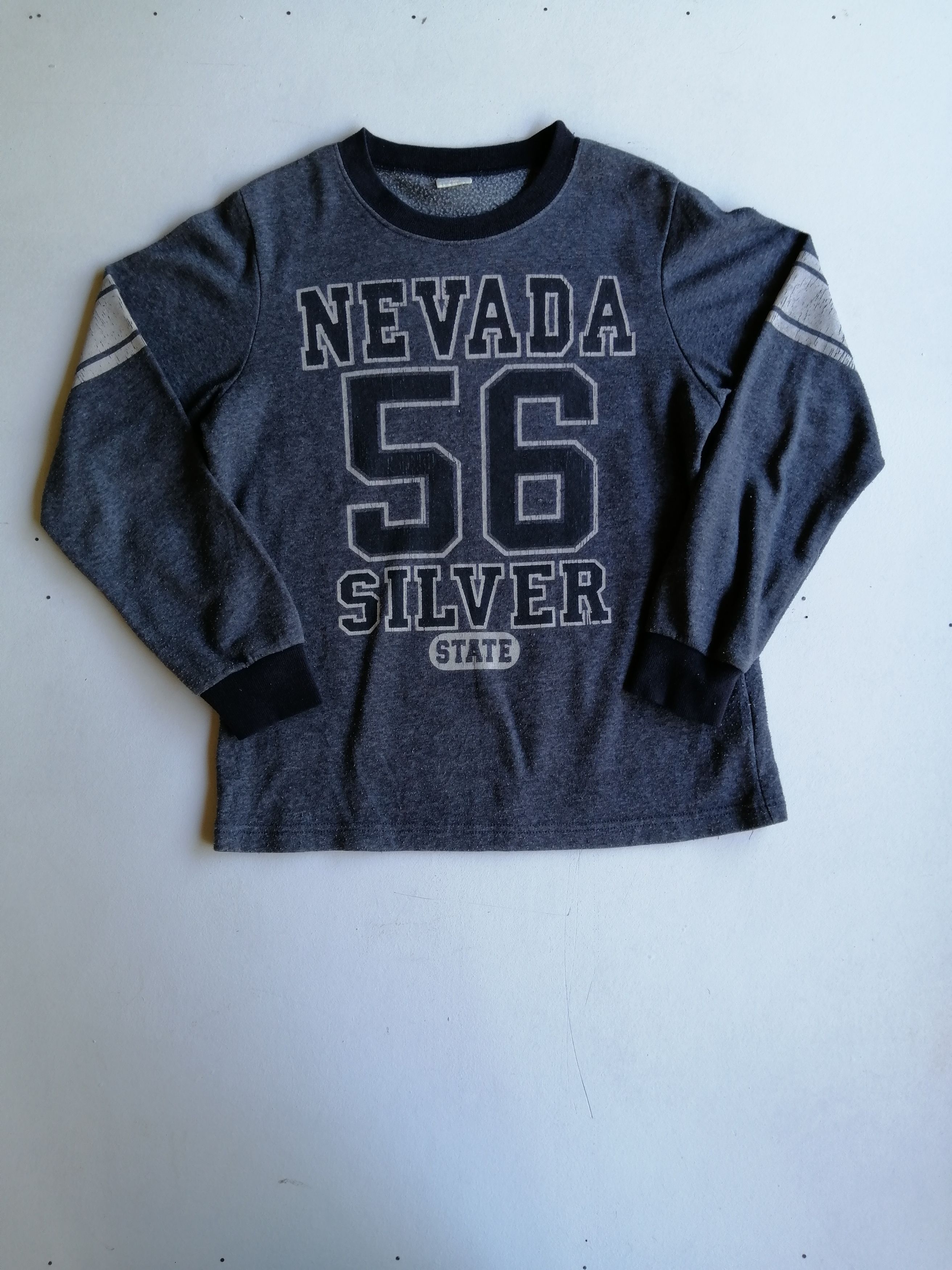 Designer × Japanese Brand Vintage Perfect.D Nevada Silver Long Sleeve T-Shirt Size US M / EU 48-50 / 2 - 1 Thumbnail