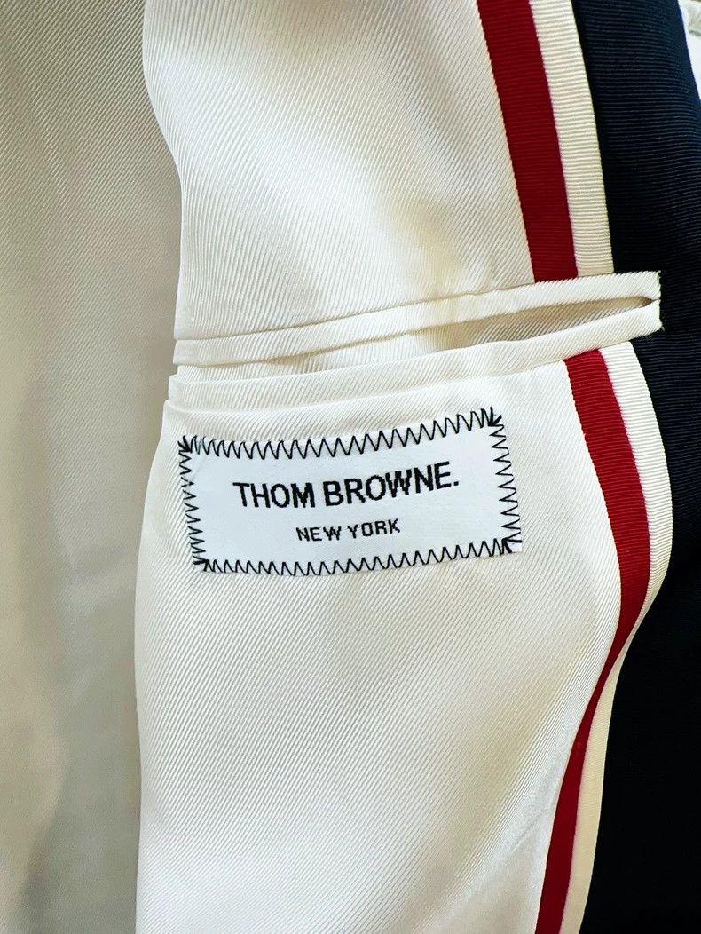Thom Browne Thom browne Red and blue rolled-edged long-sleeved tweed kn Size M / US 6-8 / IT 42-44 - 4 Thumbnail