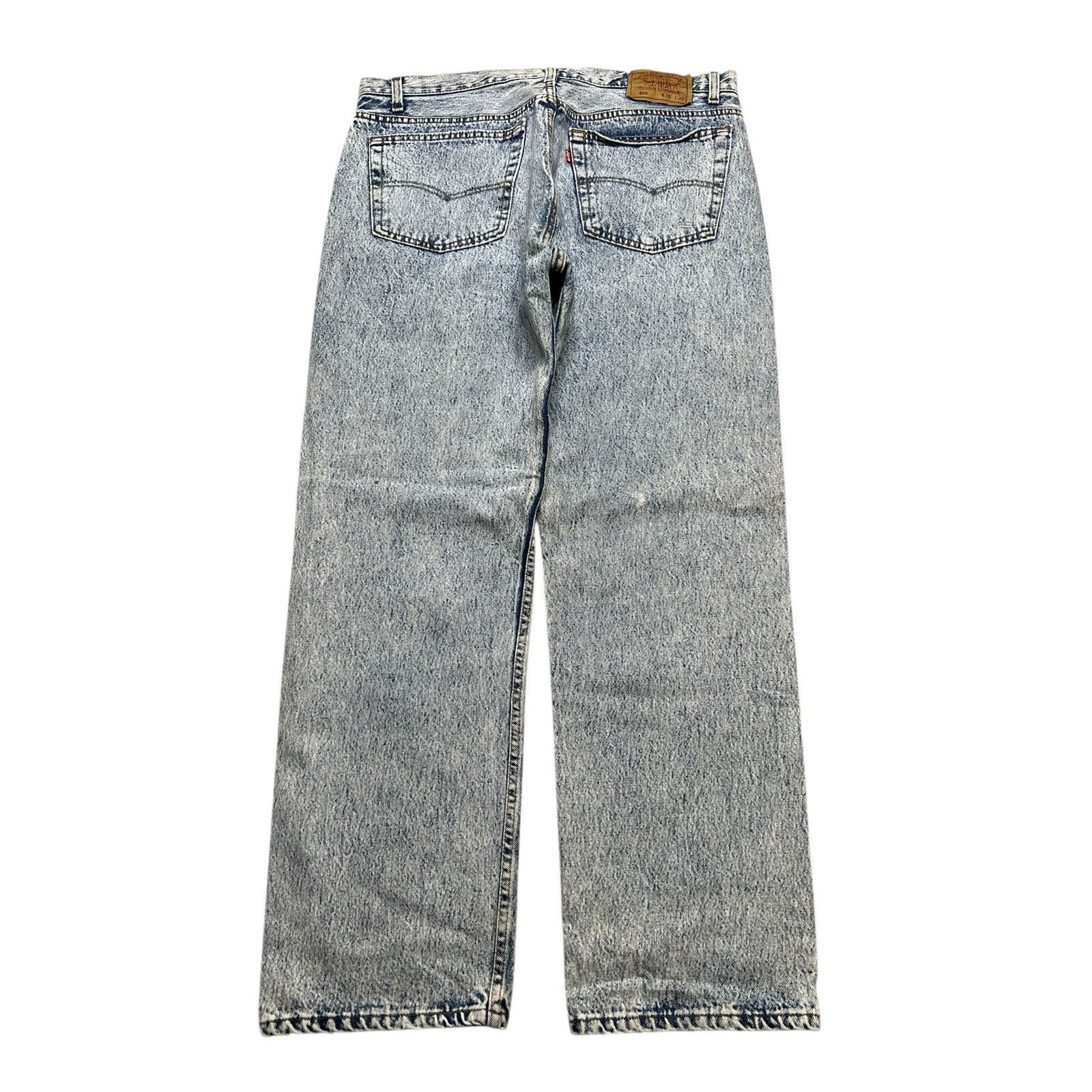 Levi's Levi’s 501 Jeans Men’s USA 1995 Vintage Acid Wash Blue 35x30 Size US 38 / EU 54 - 2 Thumbnail