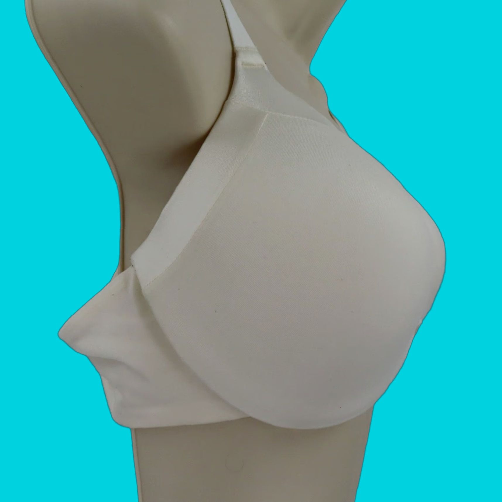 Vintage Maidenform Bra Everyday Full Coverage Lined Underwire 42B 42 Band Ivory Plus Size T-Shirt Style 09436 Women Size ONE SIZE - 1 Thumbnail