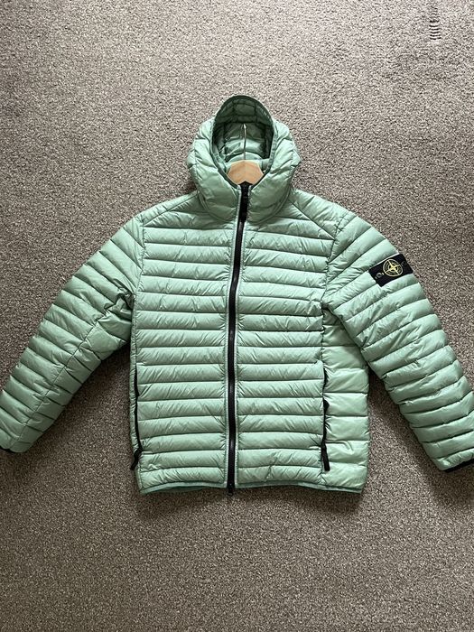 Quilted Down Jacket in Green - Stone Island