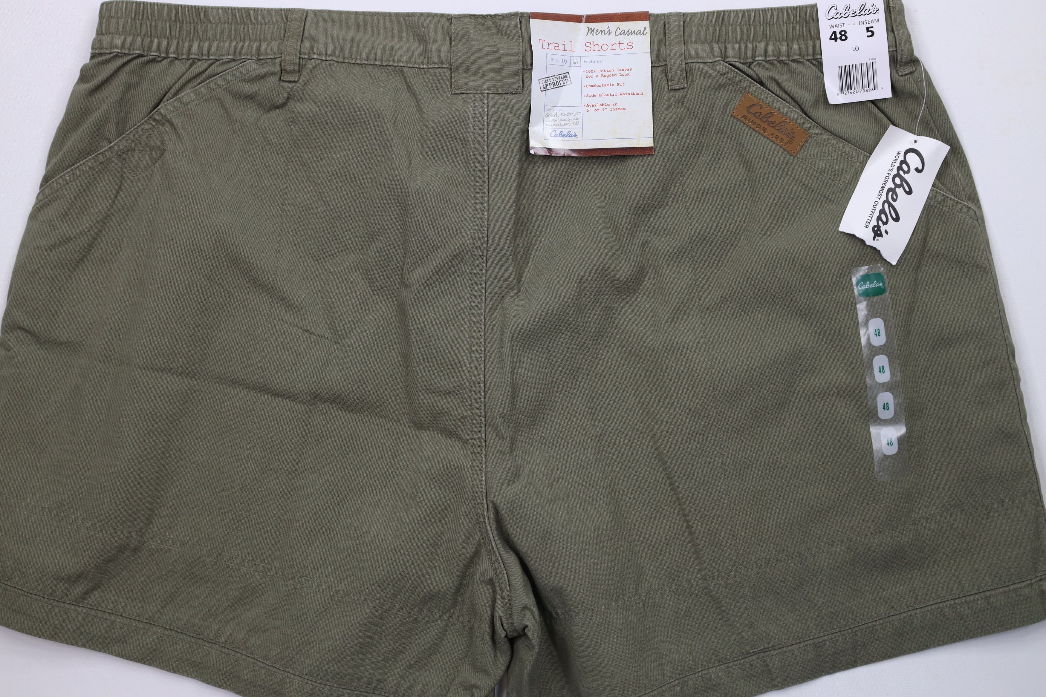 Cabelas × Vintage Deadstock Vintage Y2K Cabelas Knee Canvas Cargo Shorts Green Size US 44 / EU 60 - 12 Thumbnail