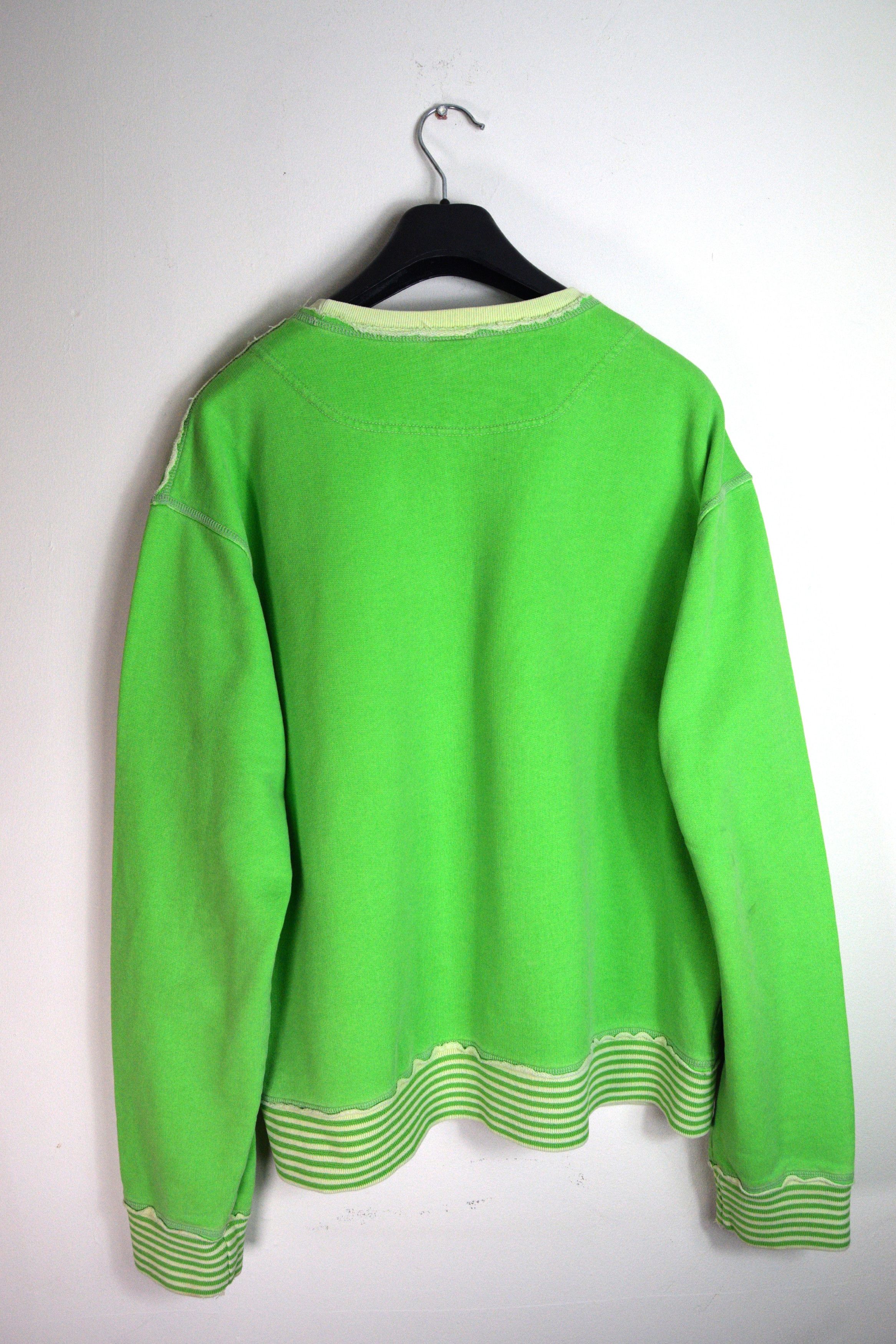 Diesel 2000s Diesel Green Cotton Reverse Sweatshirt Size XXL / US 16-18 / IT 52-54 - 2 Thumbnail