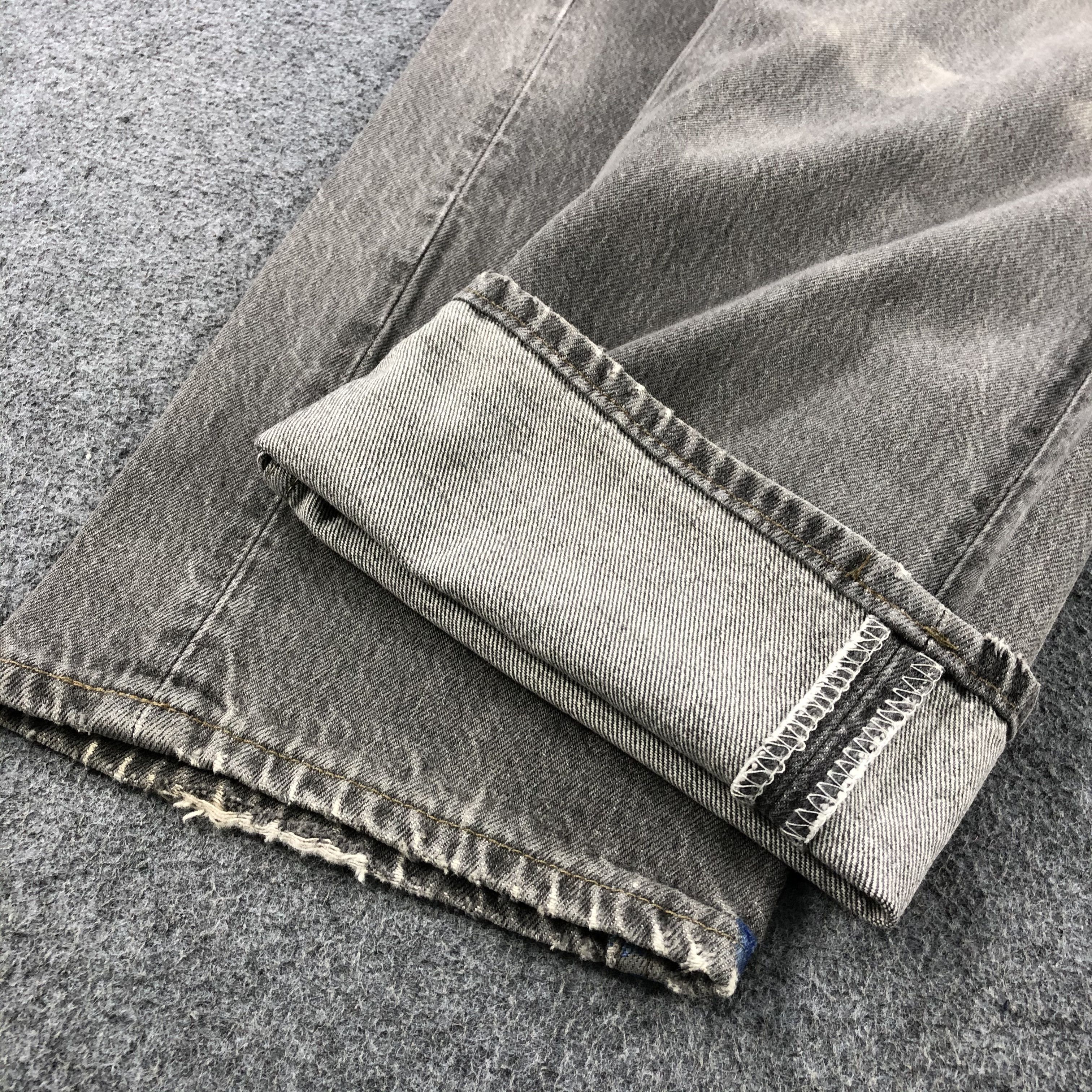 Levi's 90s Vintage Faded Black Levis 501 Jeans-J1481 Size US 37 - 7 Thumbnail