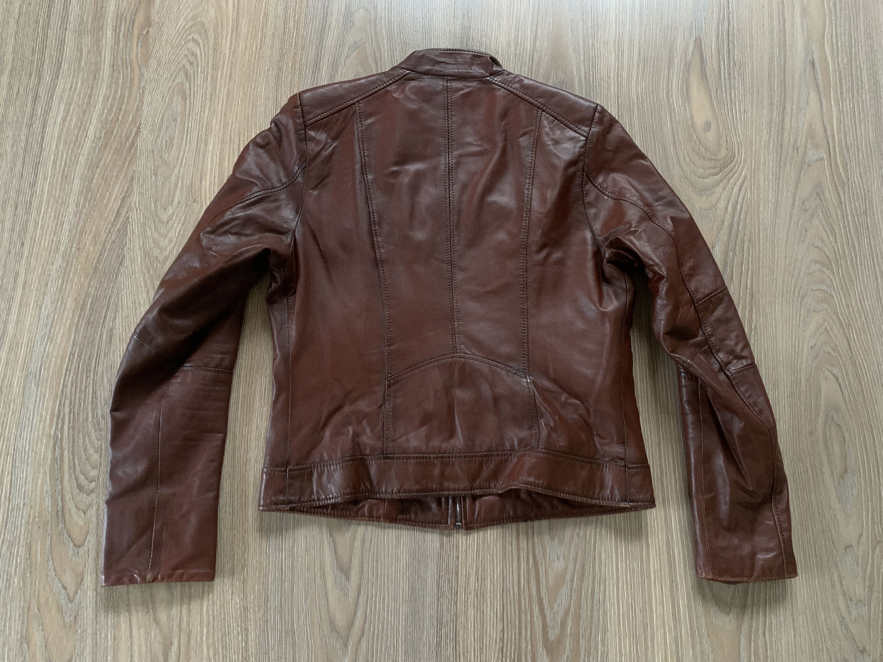 Other Womens Brown Cidex Fur Soft Leather Jacket Size L / US 10 / IT 46 - 3 Thumbnail