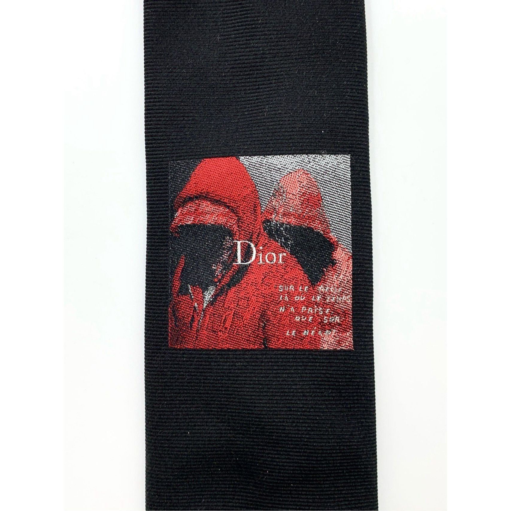 Dior Christian Dior Black Silk Skinny Tie Size 42 - 7 Thumbnail