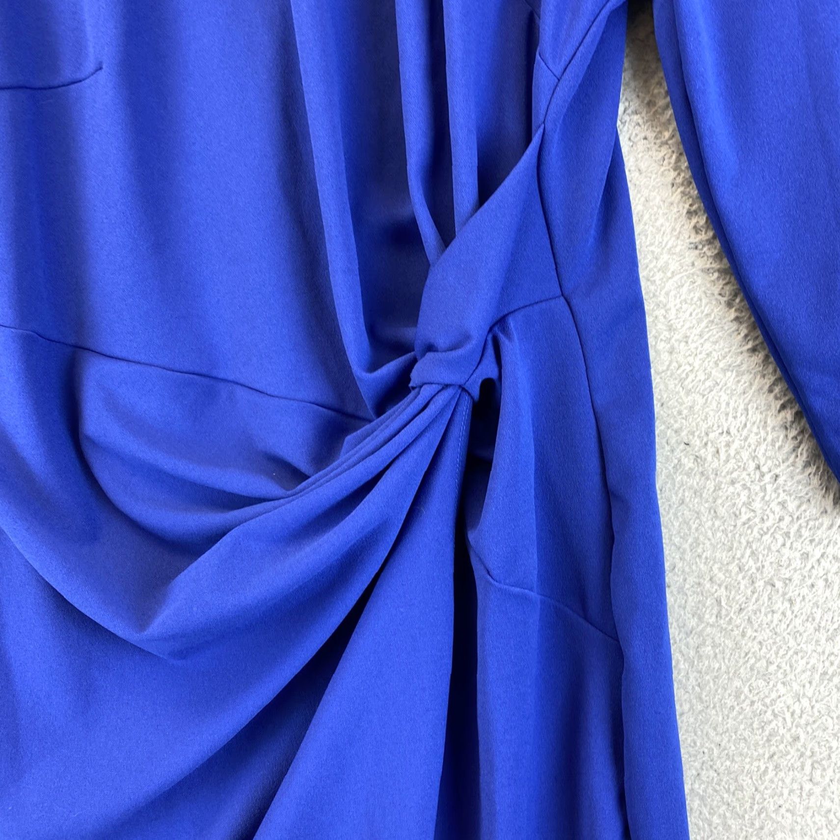 Vintage Ashley Boutique Women's XXL 2 XL Blue Longsleeve Dress NWT / 69-38 Size XXL / US 16-18 / IT 52-54 - 4 Thumbnail